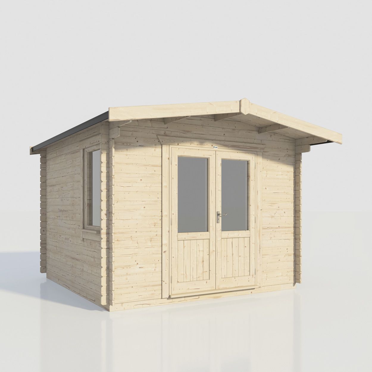 Powersheds Chalet Log Cabin - 12ft x 12ft - Doors Central - 28mm