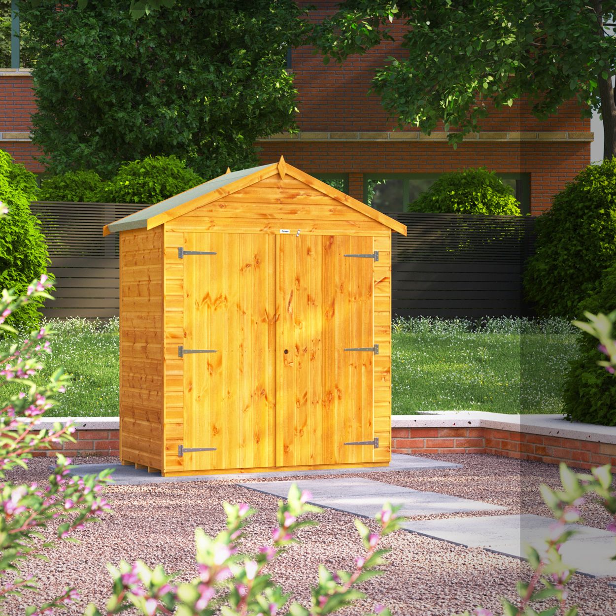 Powersheds Apex Storage Shed Garden Shed - 3ft x 6ft