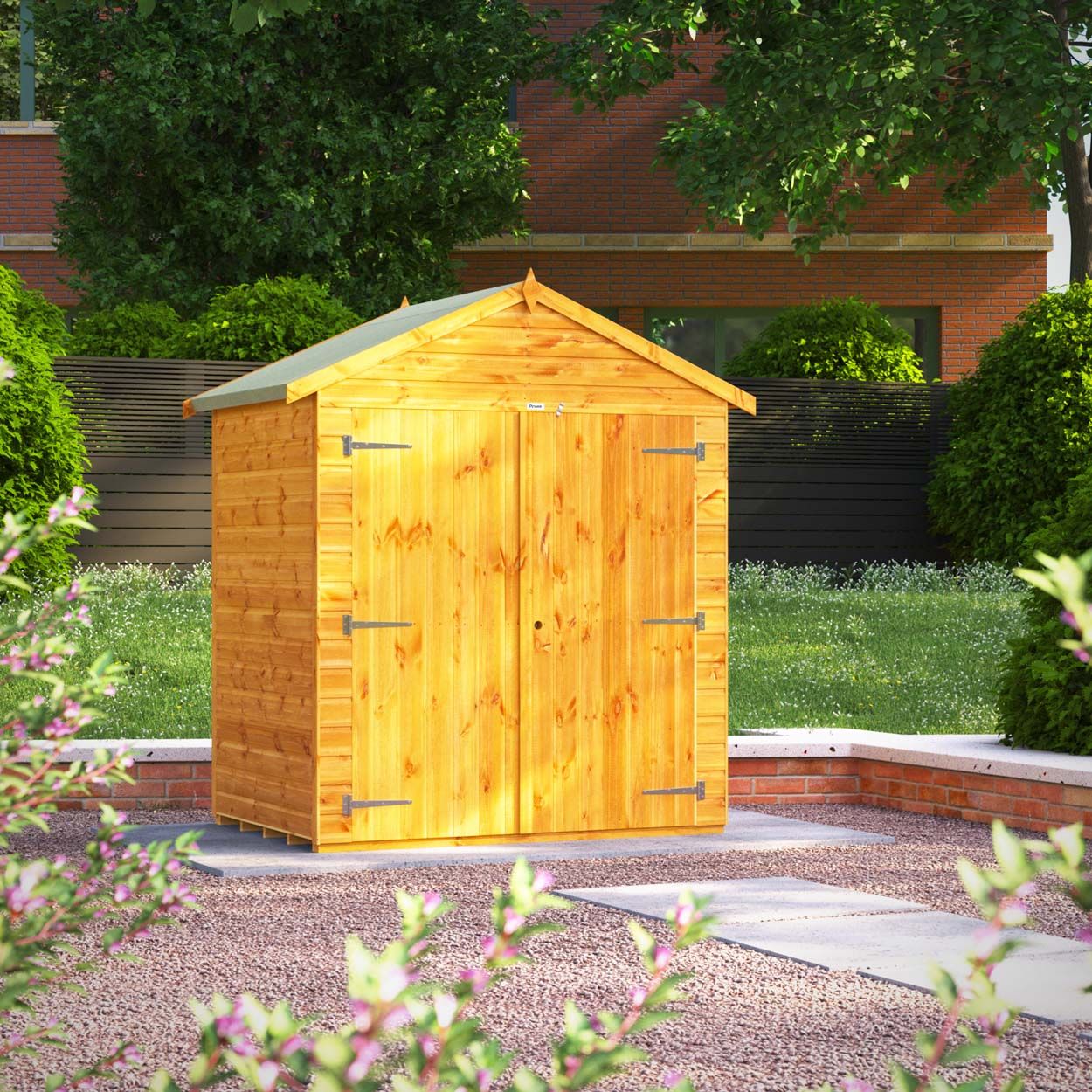 Powersheds Apex Storage Shed Garden Shed - 4ft x 6ft