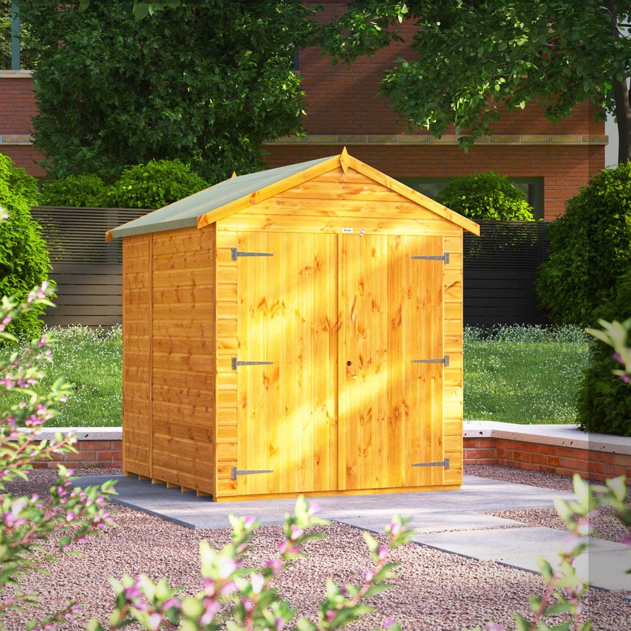 Powersheds Apex Storage Shed Garden Shed - 6ft x 6ft
