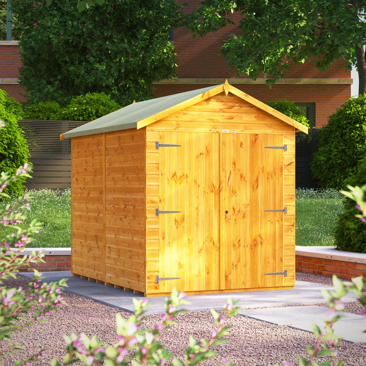 Powersheds Apex Storage Shed Garden Shed - 8ft x 6ft