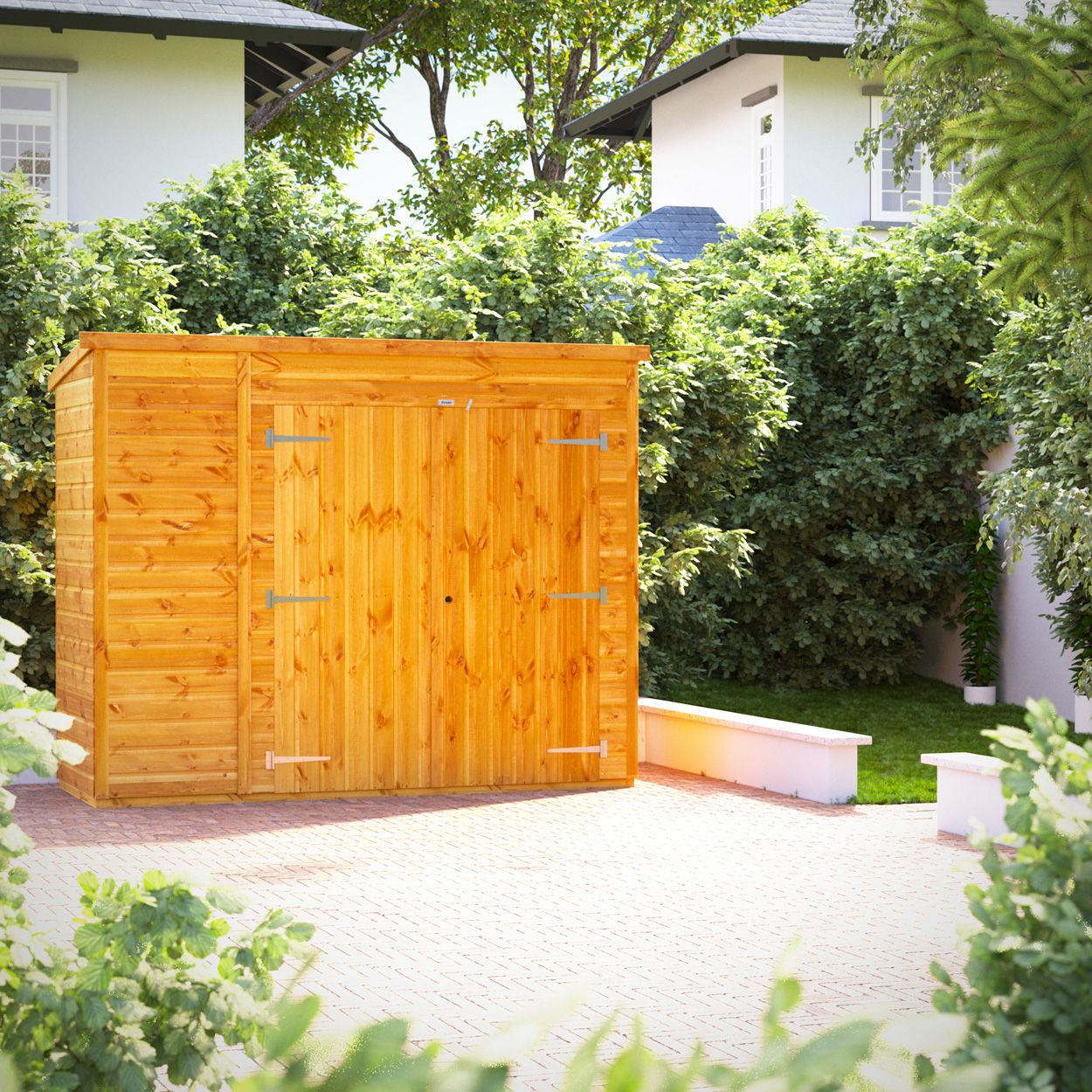 Powersheds Pent Storage Shed Garden Shed - 8ft x 3ft