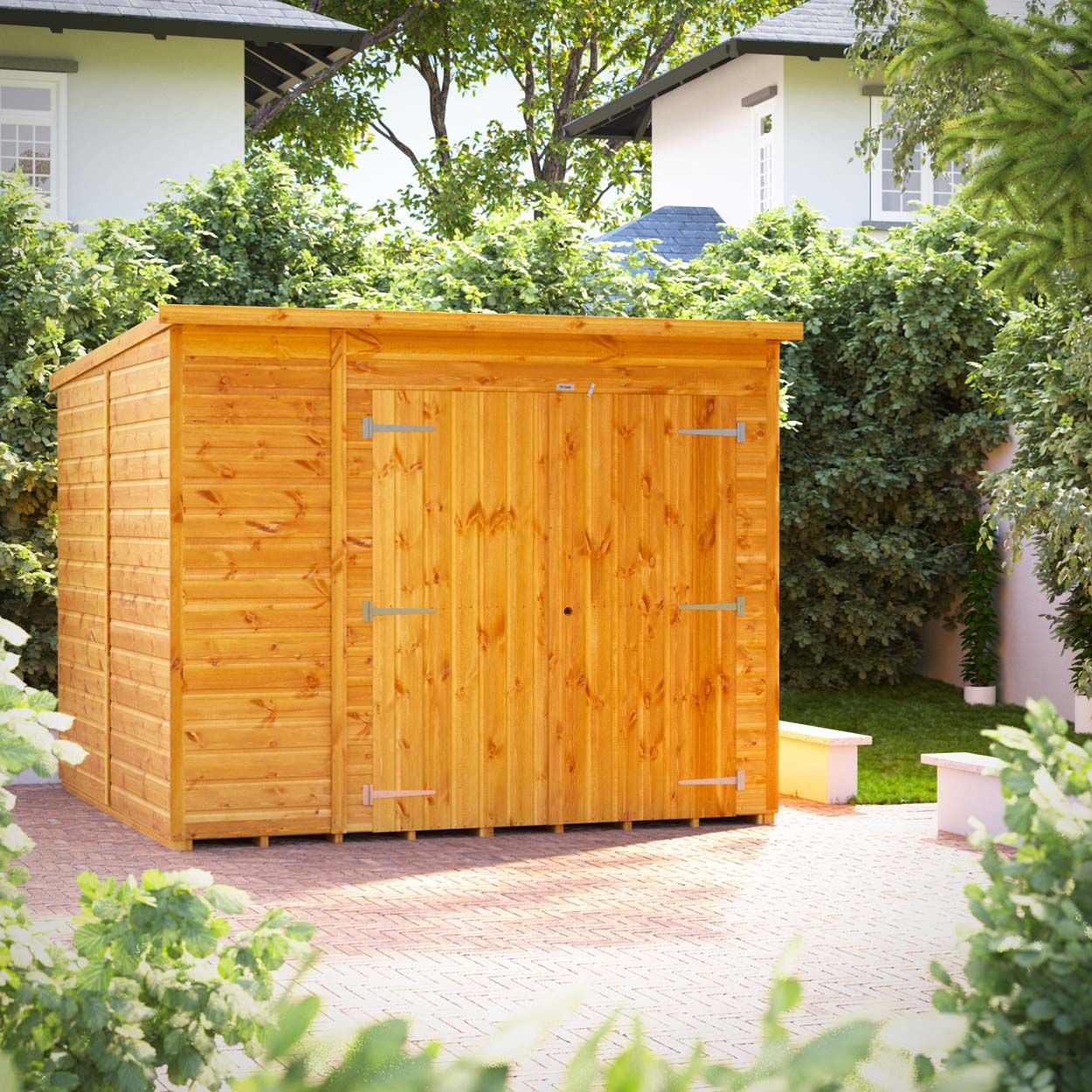 Powersheds Pent Storage Shed Garden Shed - 8ft x 8ft