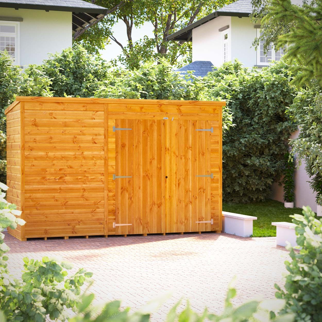 Powersheds Pent Storage Shed Garden Shed - 10ft x 4ft