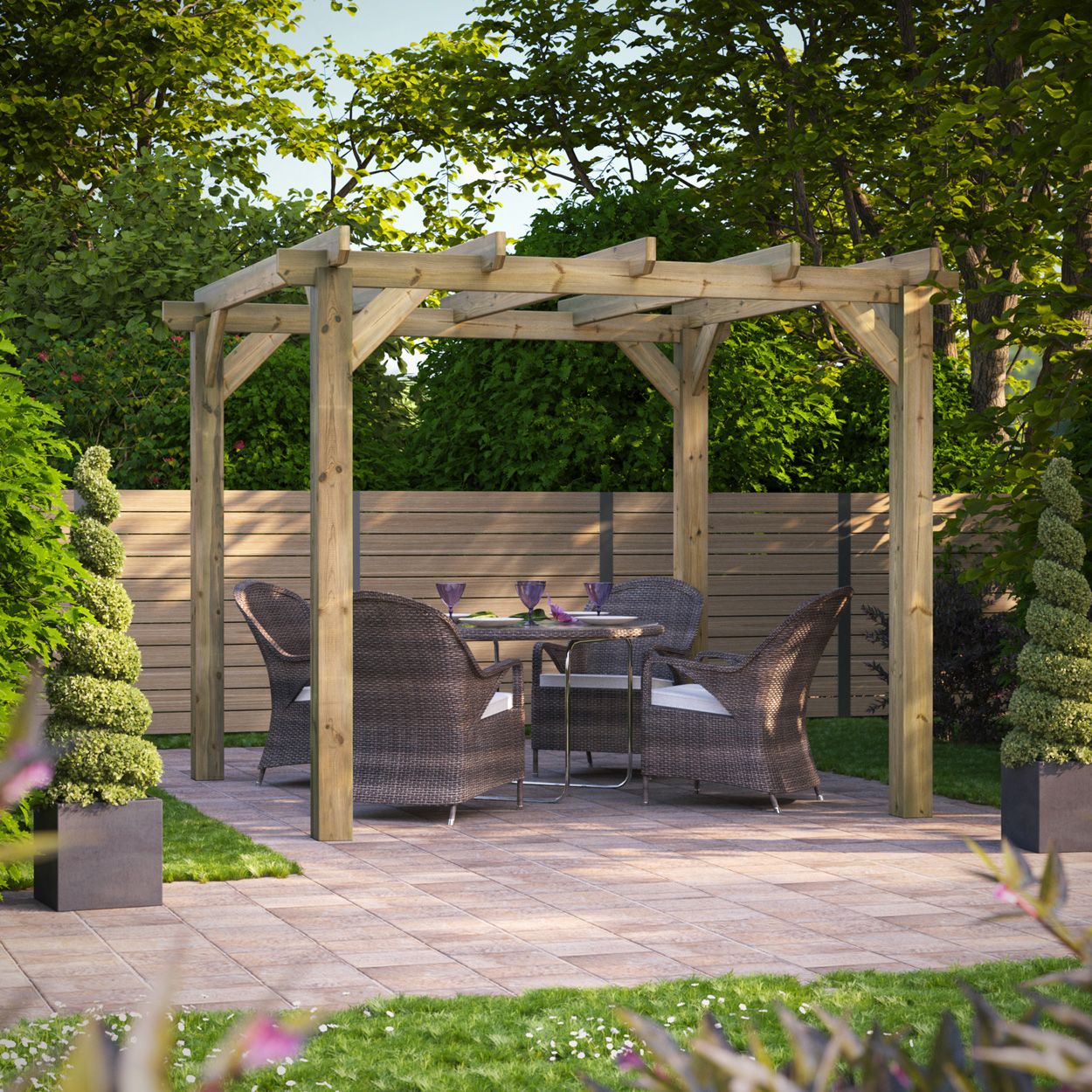 Powersheds Pergola Garden Shed - 10ft x 10ft