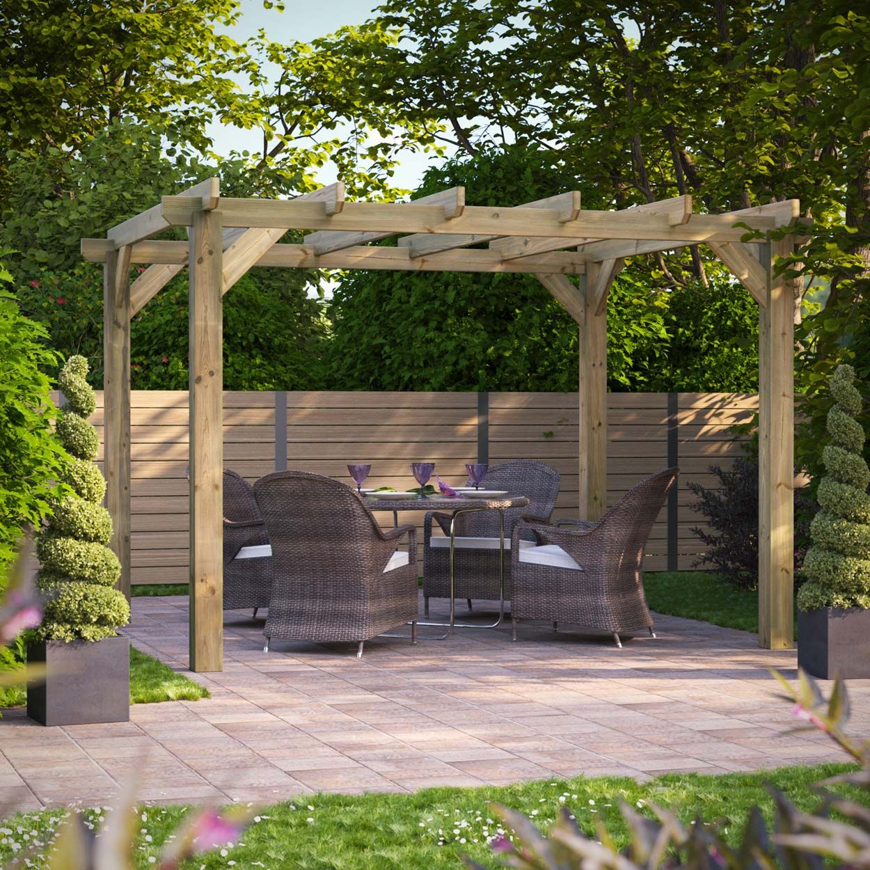 Powersheds Pergola Garden Shed - 12ft x 10ft