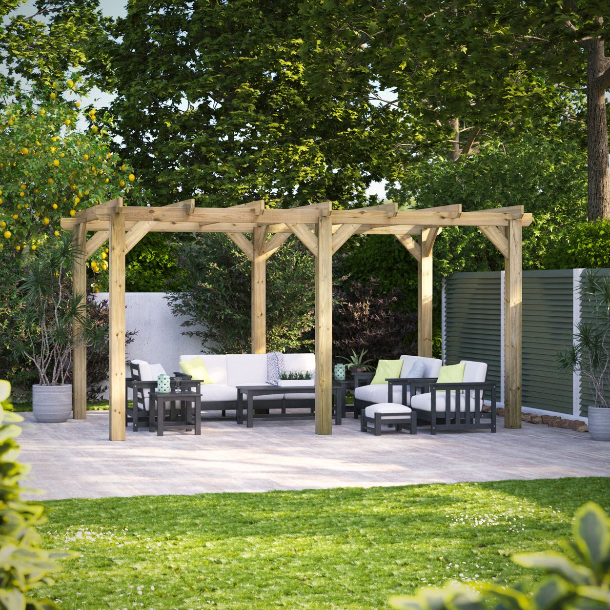 Powersheds Pergola Garden Shed - 16ft x 10ft