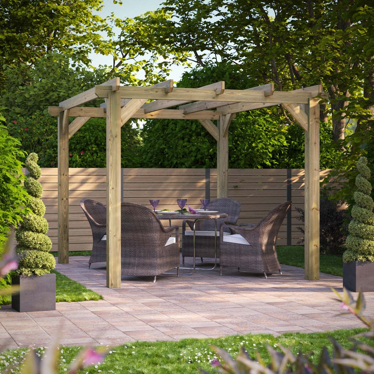 Powersheds Pergola Garden Shed - 10ft x 12ft