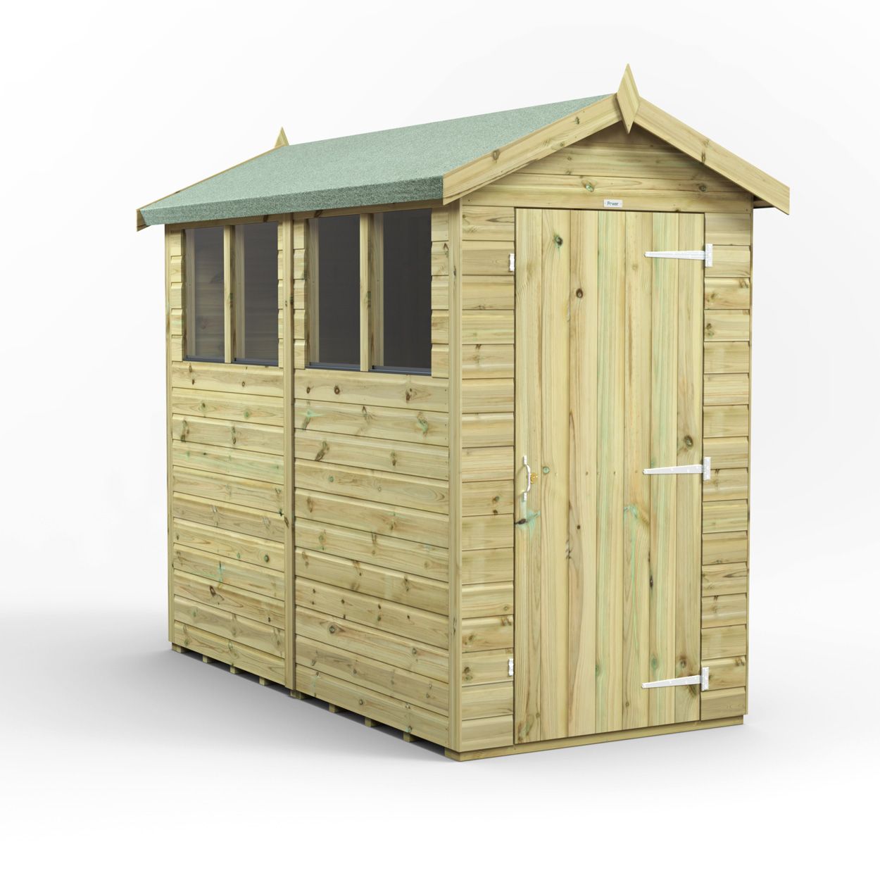 Powersheds Premium Apex Garden Shed - 8ft x 4ft