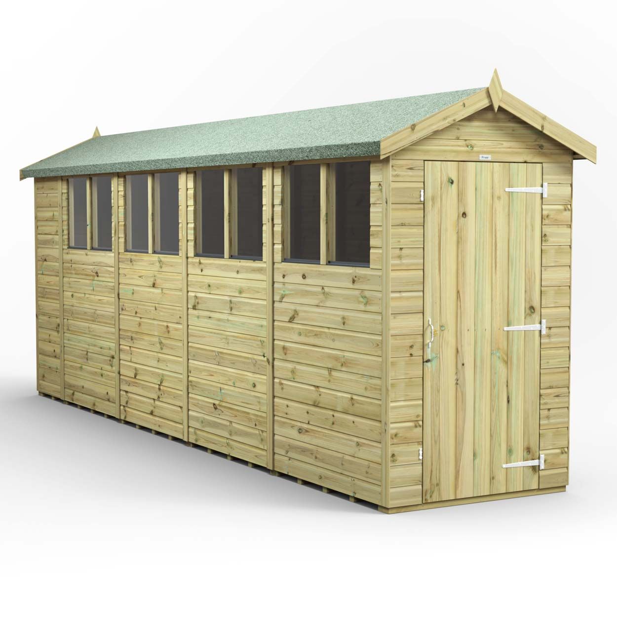 Powersheds Premium Apex Garden Shed - 18ft x 4ft
