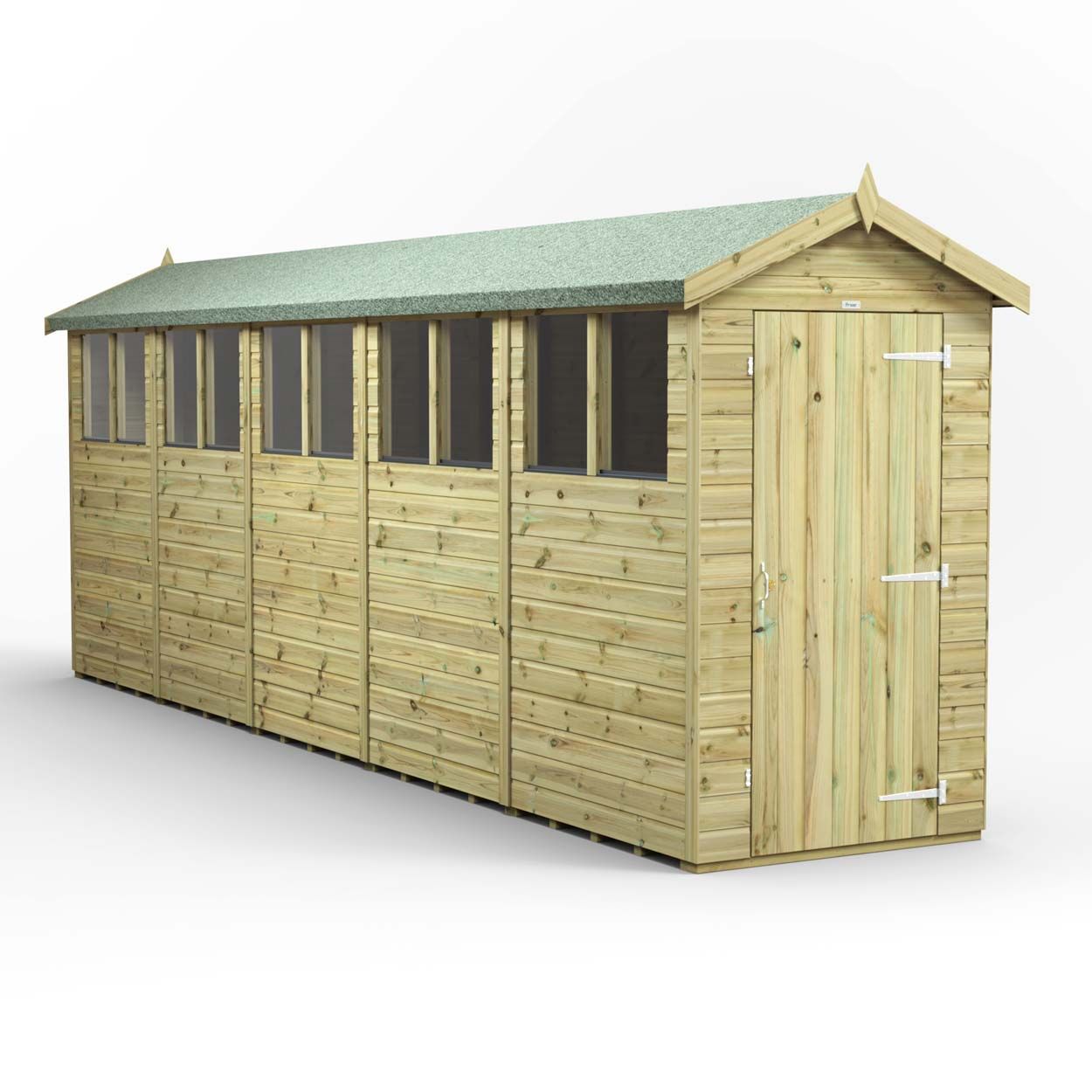 Powersheds Prem Apex GDN Shed 20ftx4ft