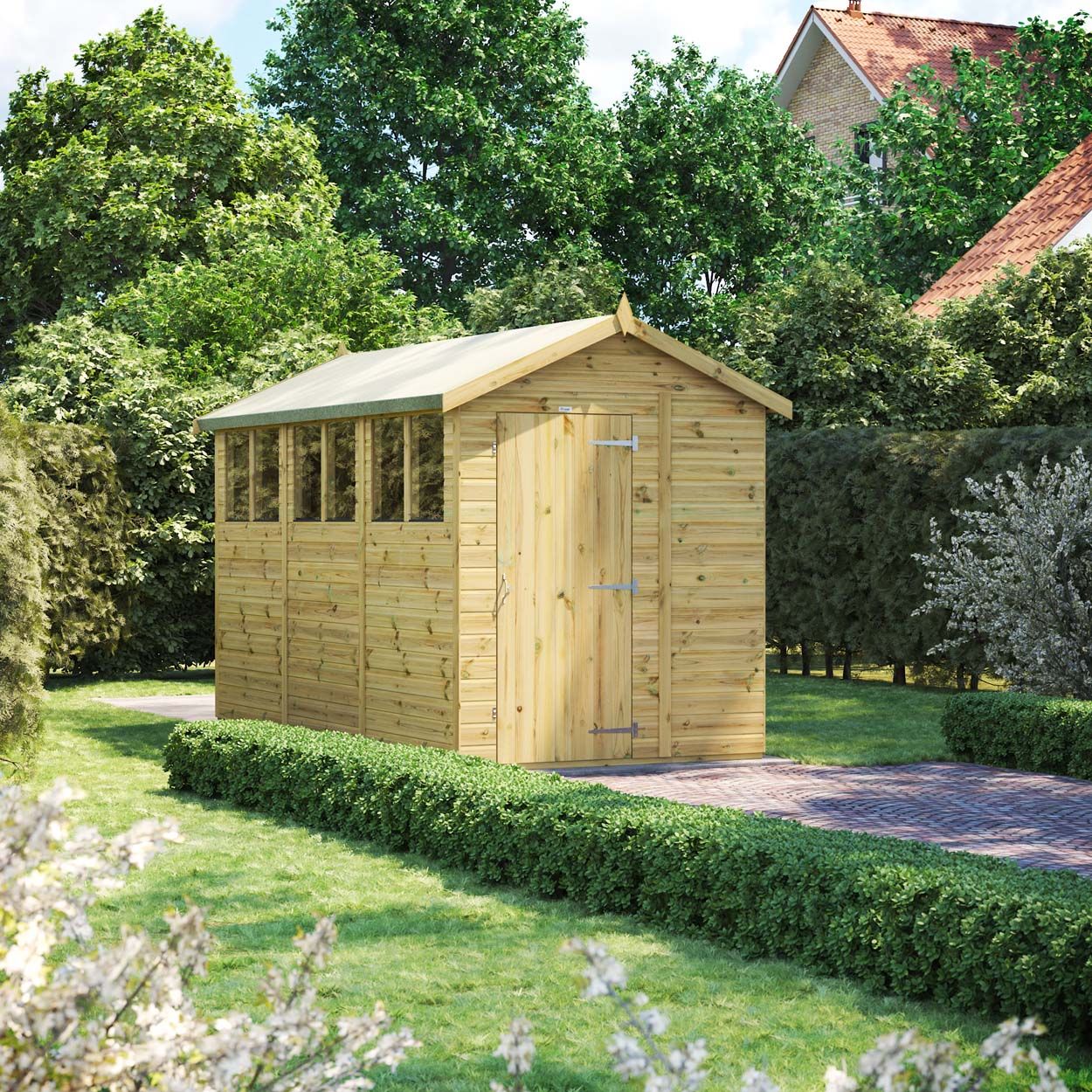 Powersheds Prem Apex GDN Shed 12ftx6ft