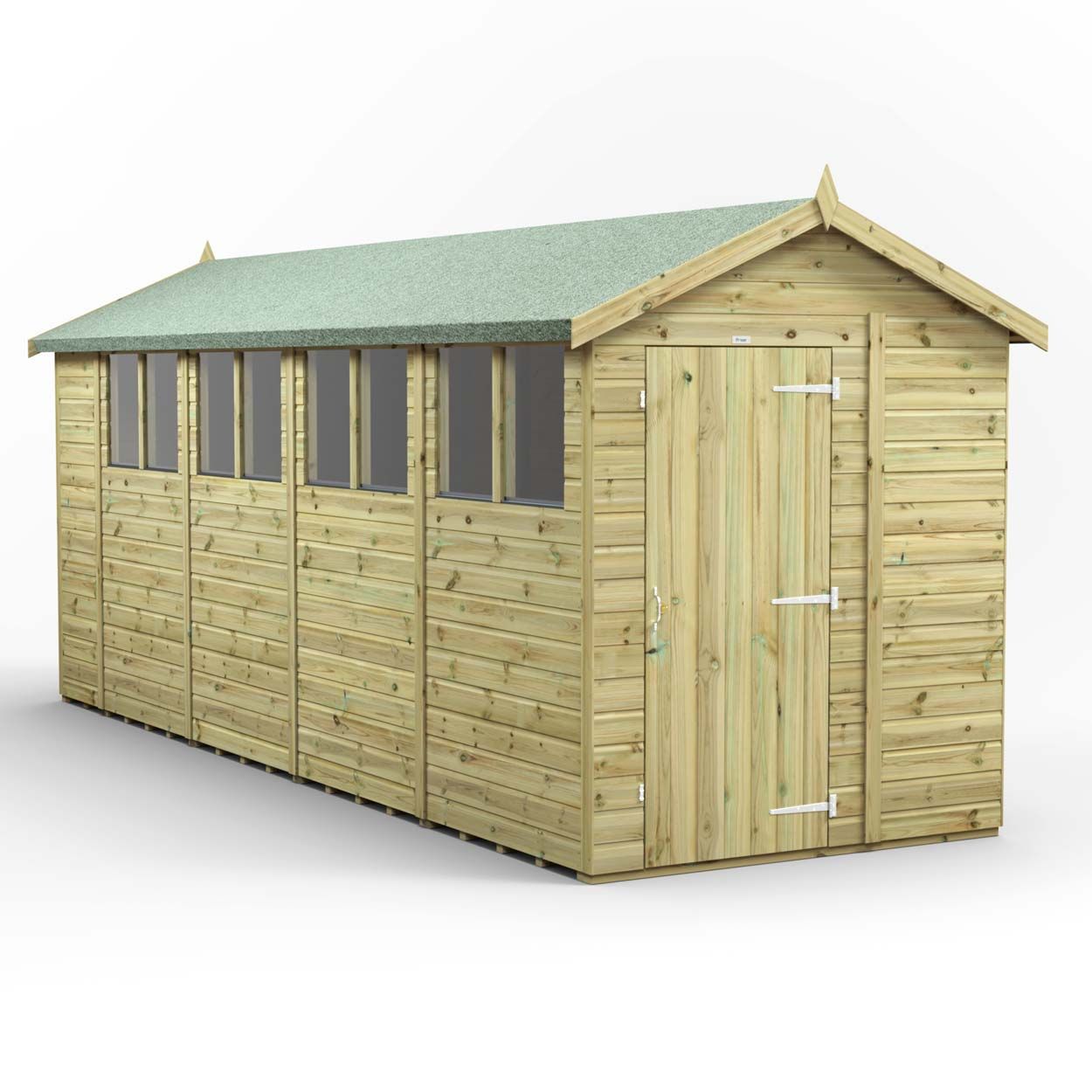 Powersheds Prem Apex GDN Shed 18ftx6ft