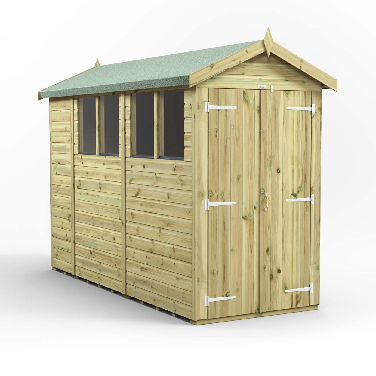Powersheds Prem Apex GDN Shed 10ftx4ft DD