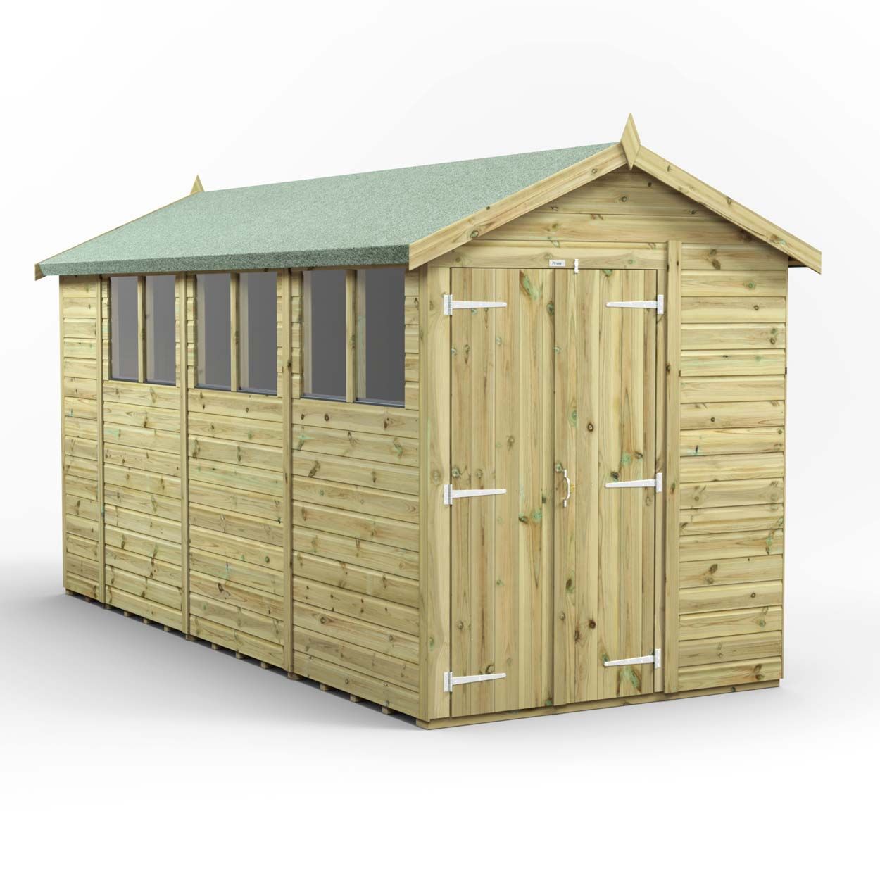 Powersheds Prem Apex GDN Shed 14ftx6ft DD