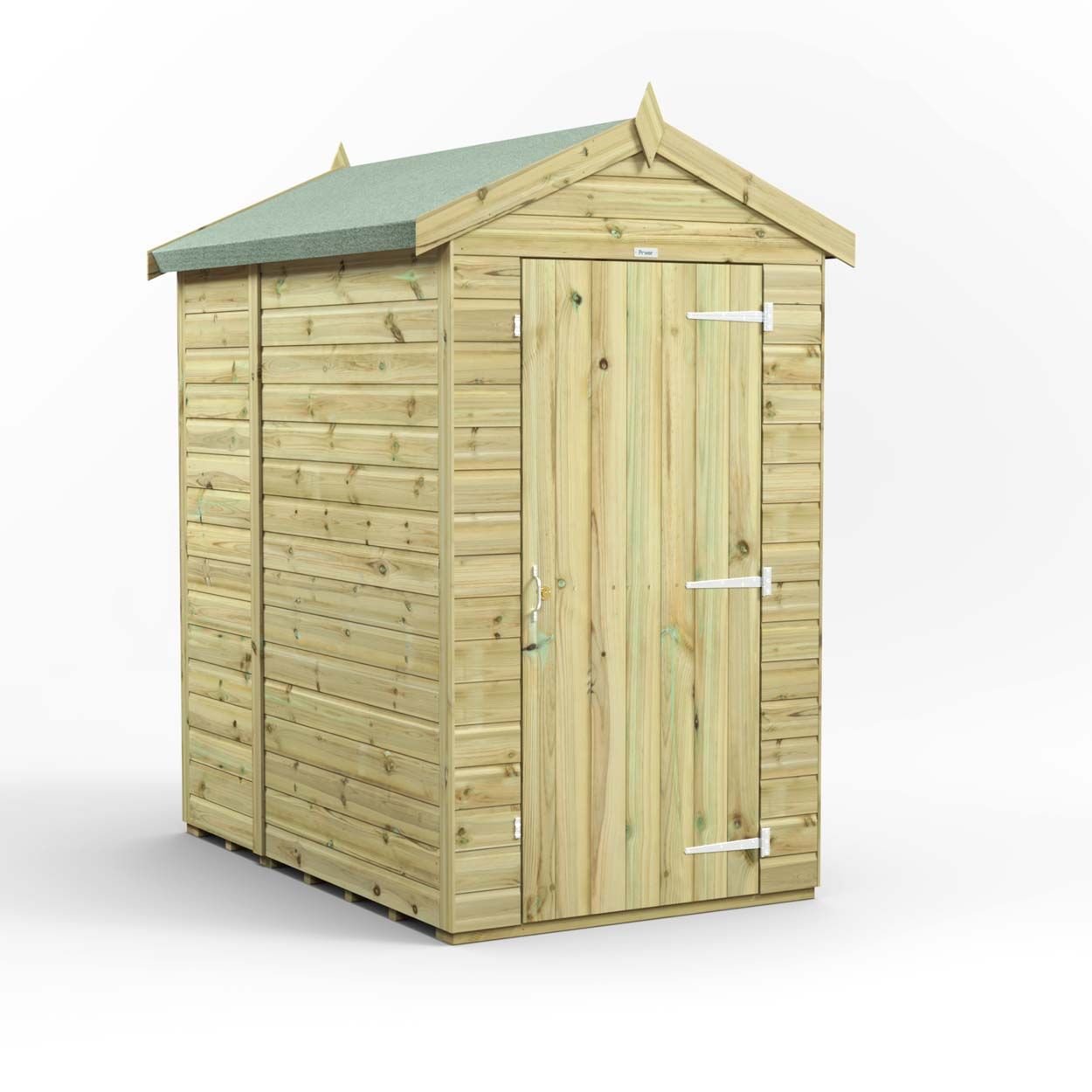 Powersheds Prem Apex GDN Shed 6ftx4ft Wndless