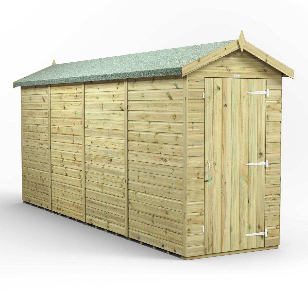 Powersheds Prem Apex GDN Shed 16ftx4ft Wndless
