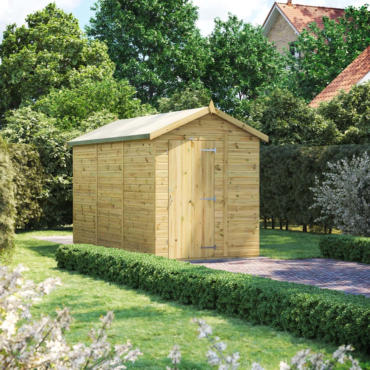 Powersheds Prem Apex GDN Shed 12ftx6ft Wndless