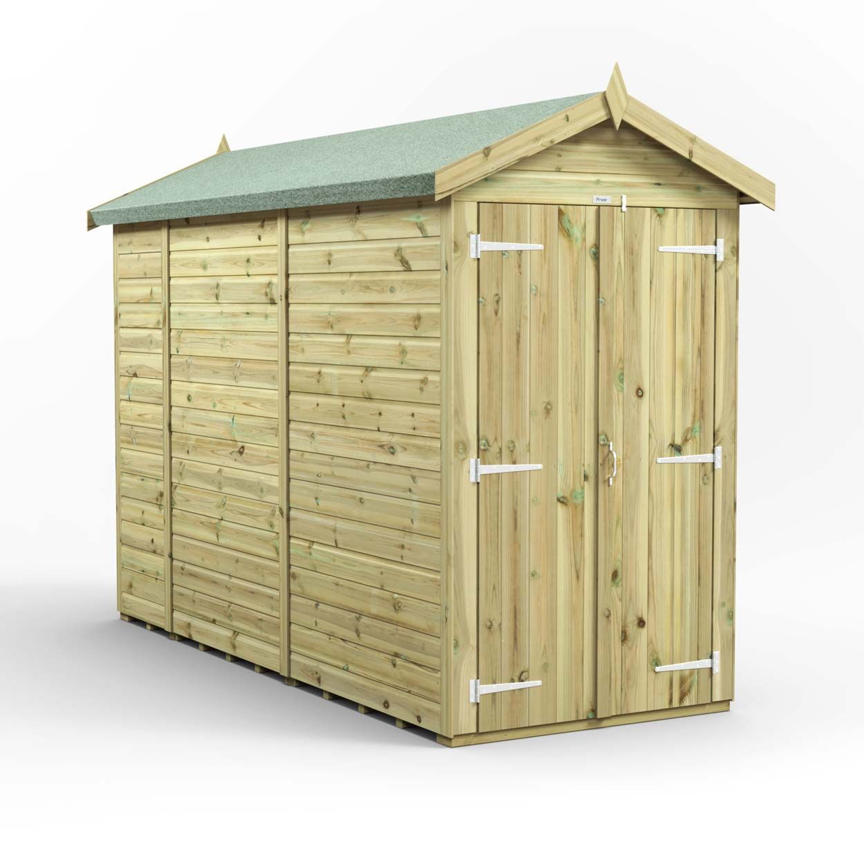 Powersheds Prem Apex GDN Shed 10ftx4ft Wndless DD