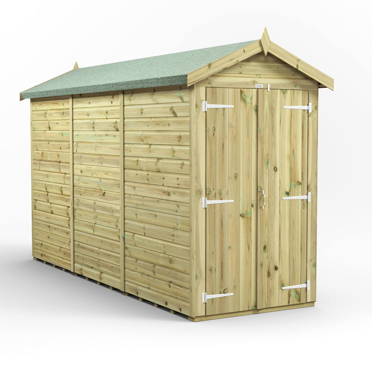 Powersheds Prem Apex GDN Shed 12ftx4ft Wndless DD