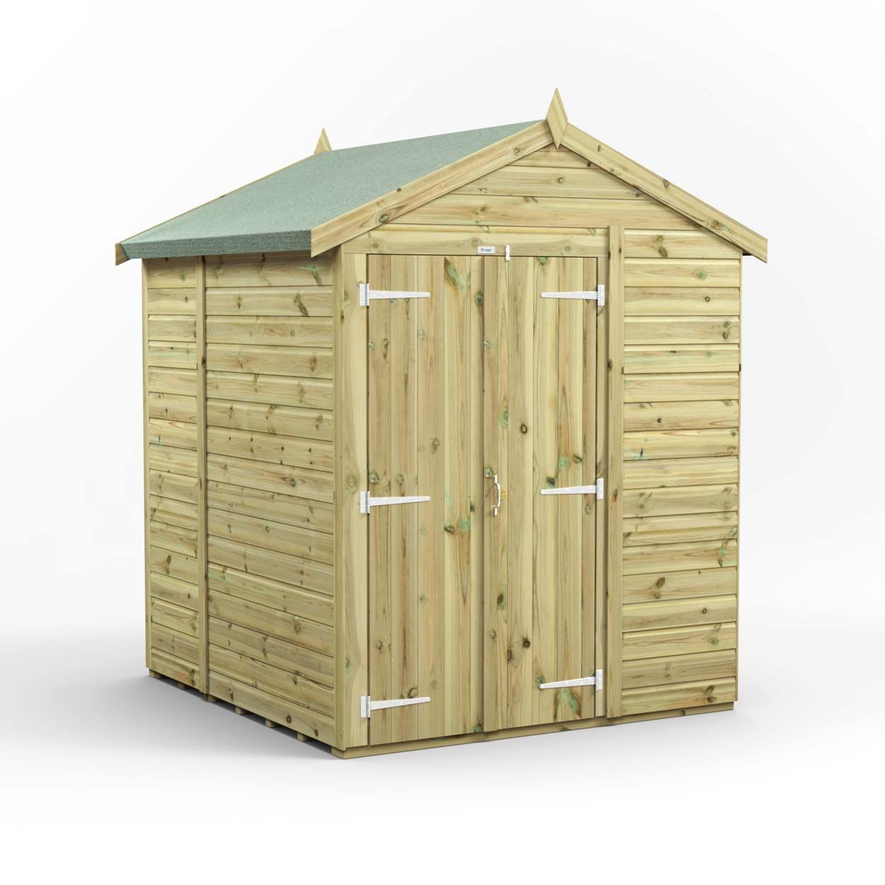 Powersheds Prem Apex GDN Shed 6ftx6ft Wndless DD