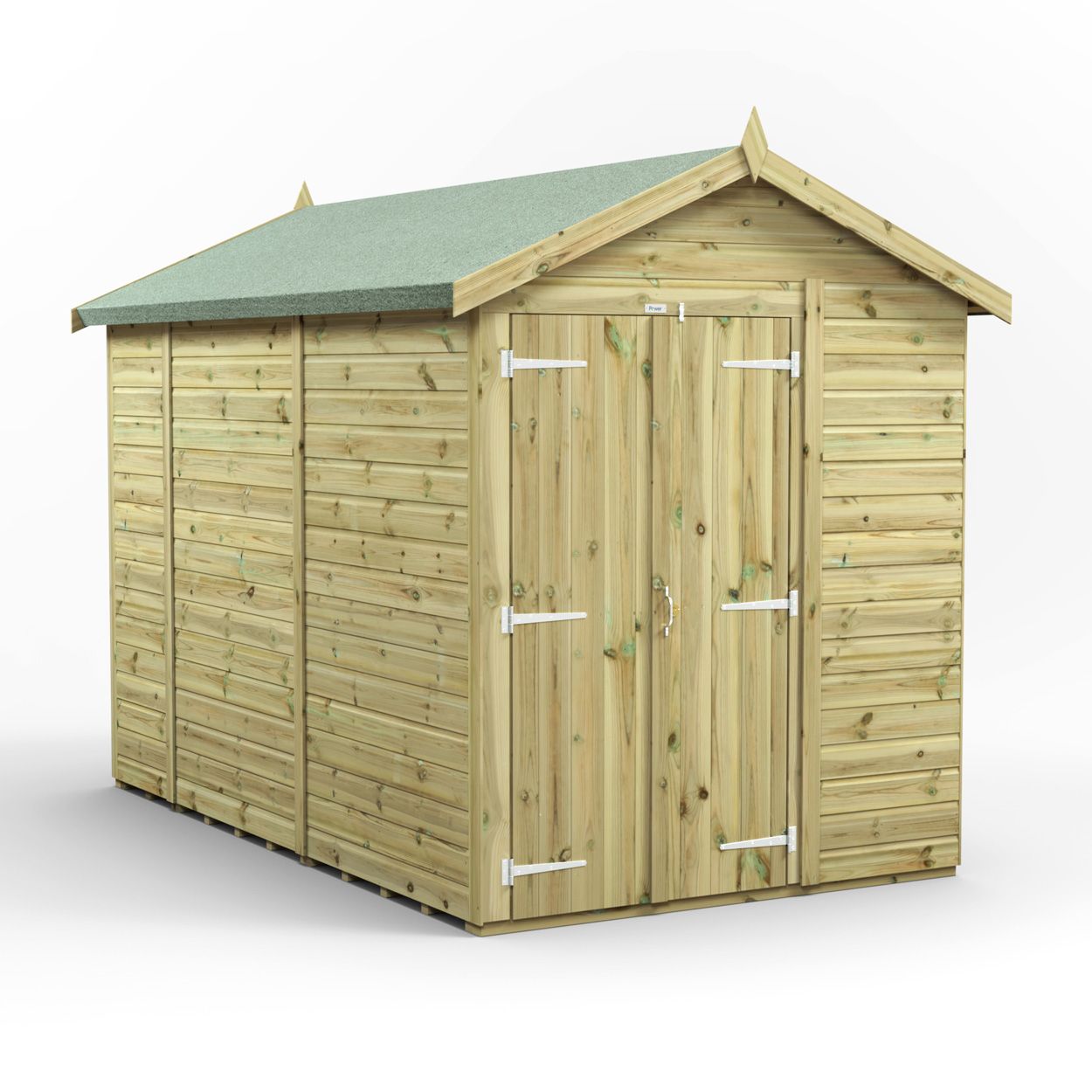 Powersheds Prem Apex GDN Shed 10ftx6ft Wndless DD