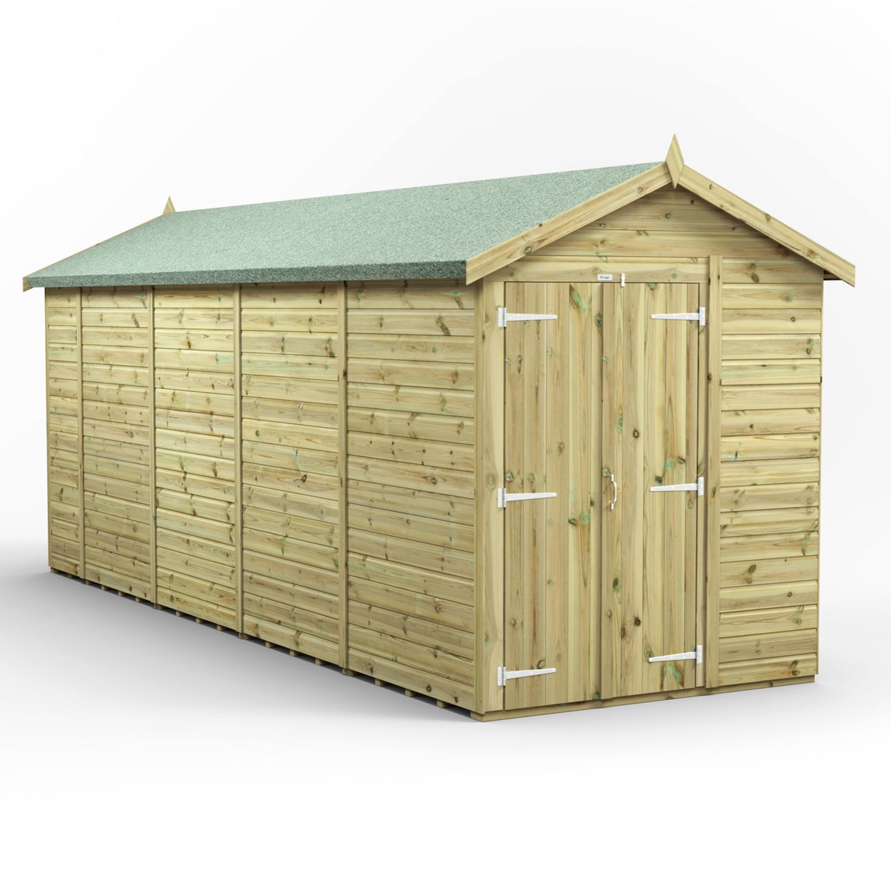 Powersheds Prem Apex GDN Shed 18ftx6ft Wndless DD