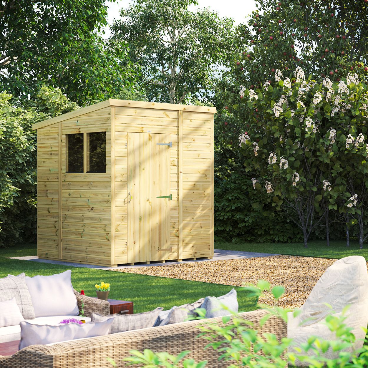 Powersheds Prem Pent GDN Shed 6ftx6ft