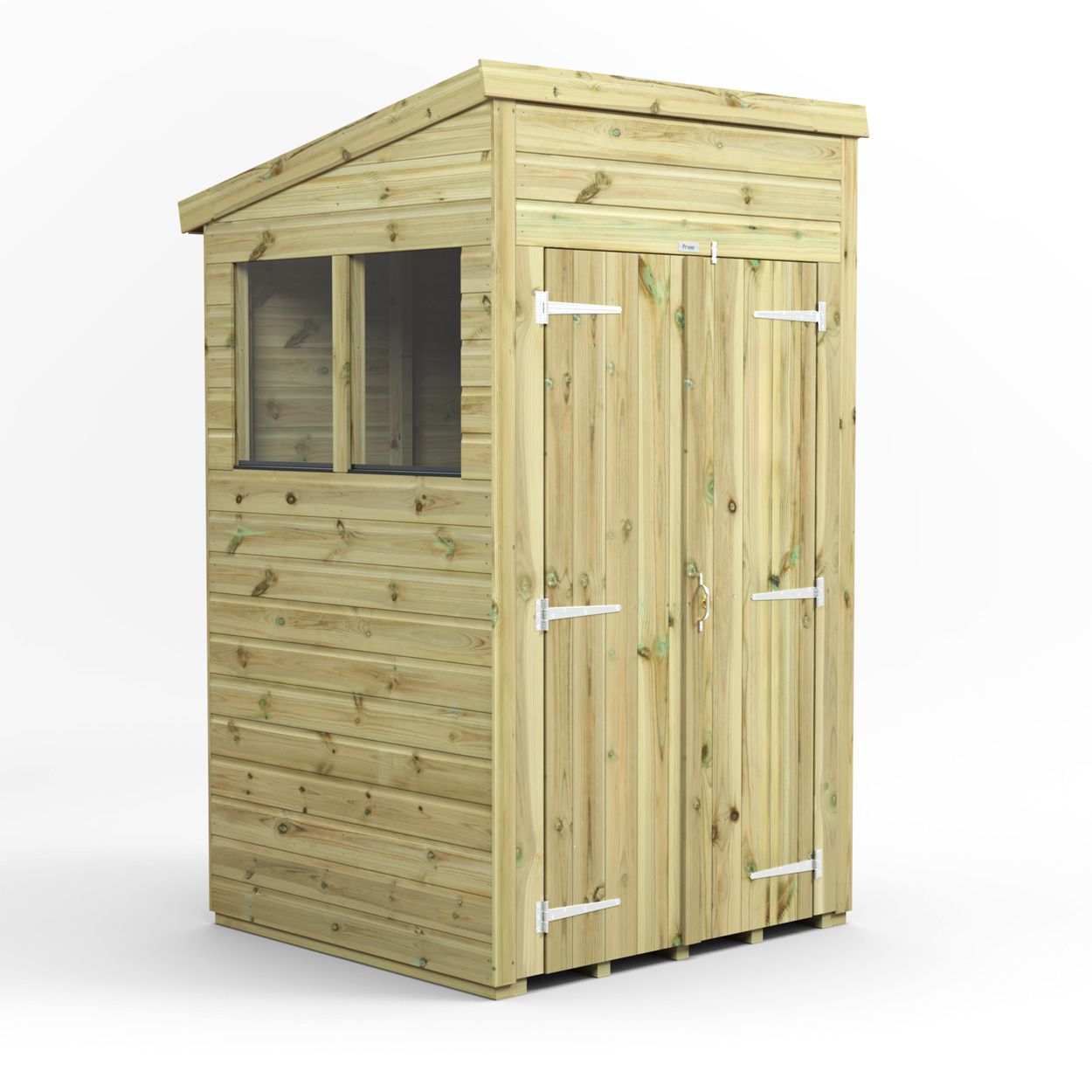 Powersheds Prem Pent GDN Shed 4ftx4ft DD