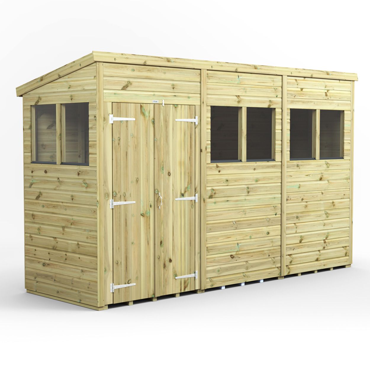 Powersheds Prem Pent GDN Shed 12ftx4ft DD