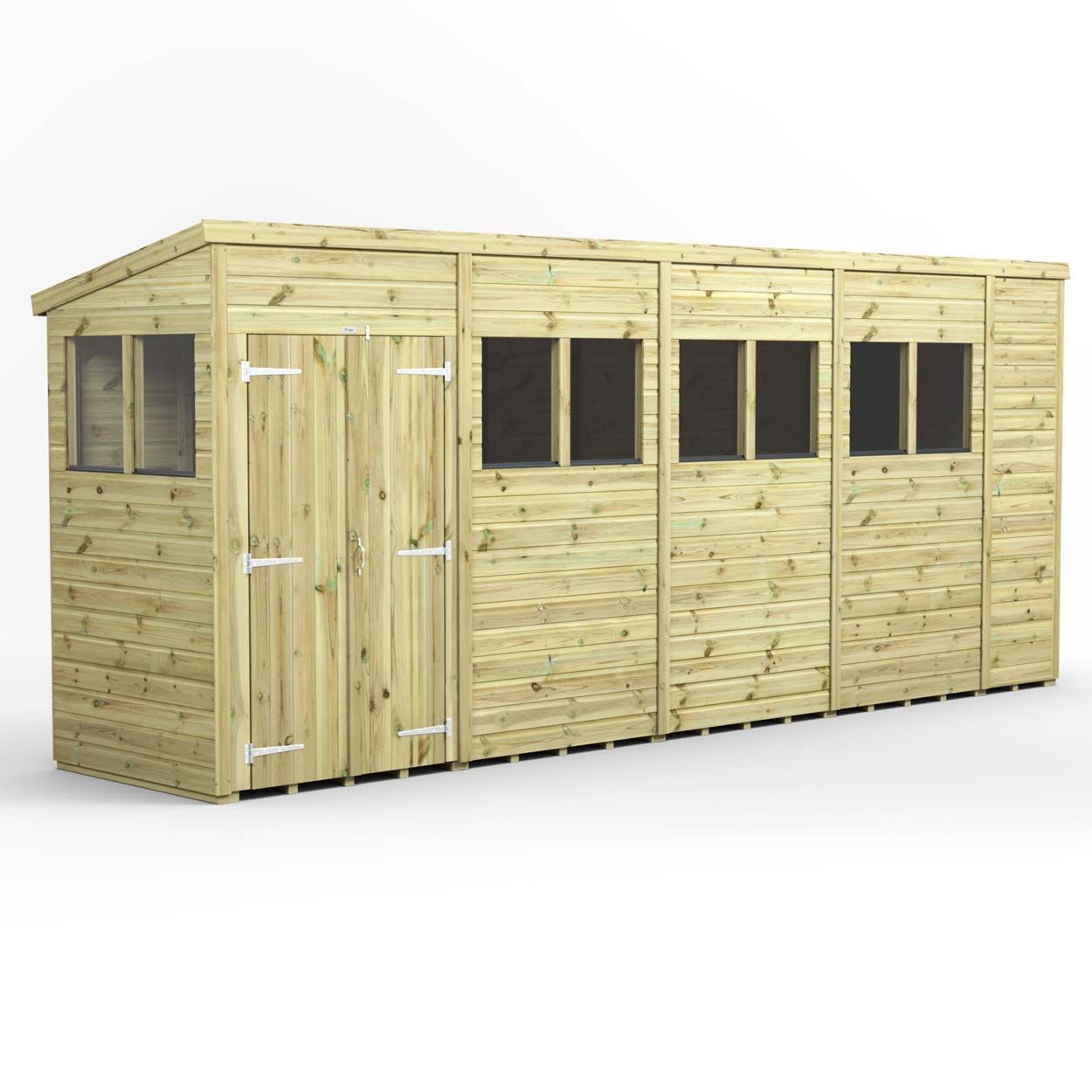 Powersheds Prem Pent GDN Shed 18ftx4ft DD