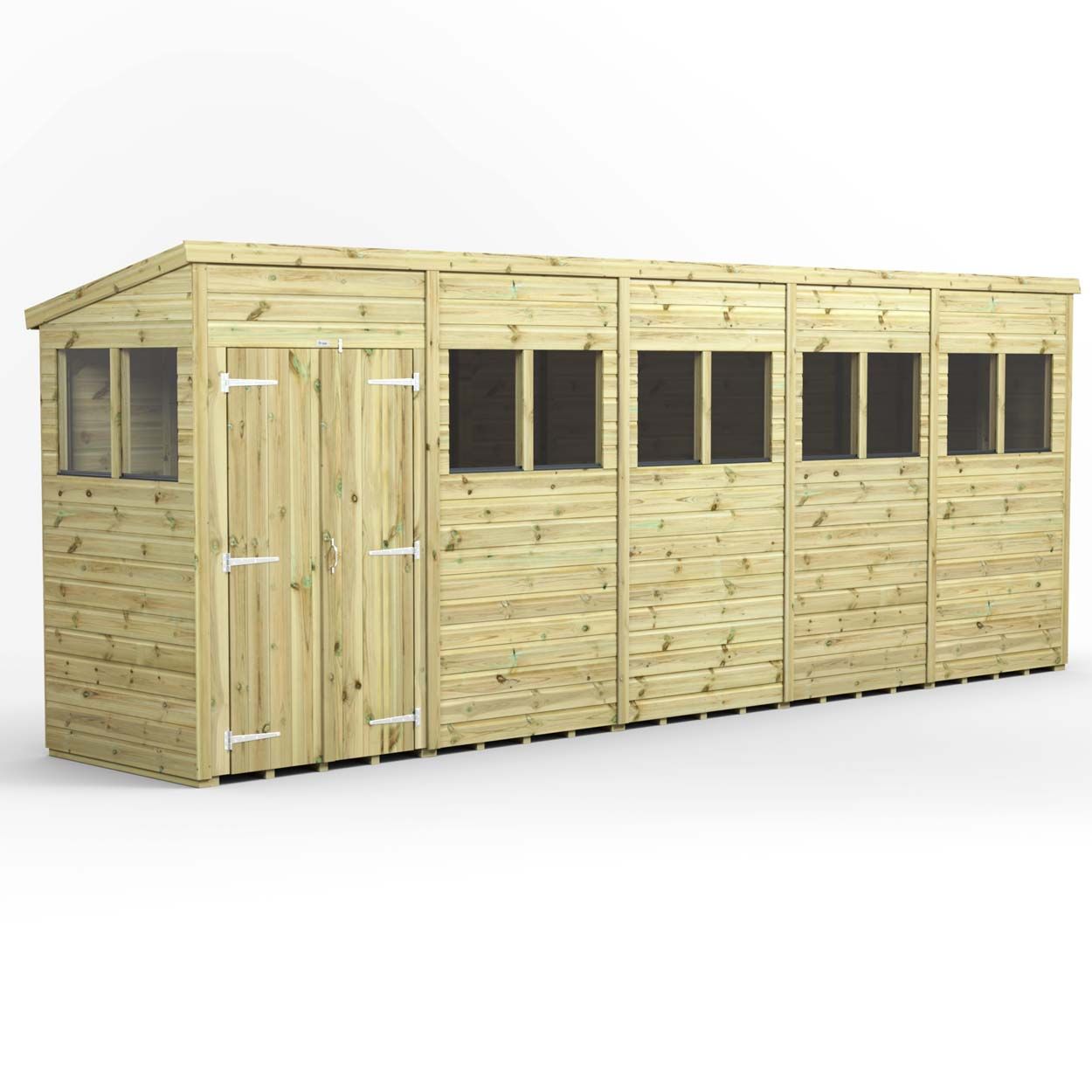 Powersheds Prem Pent GDN Shed 20ftx4ft DD