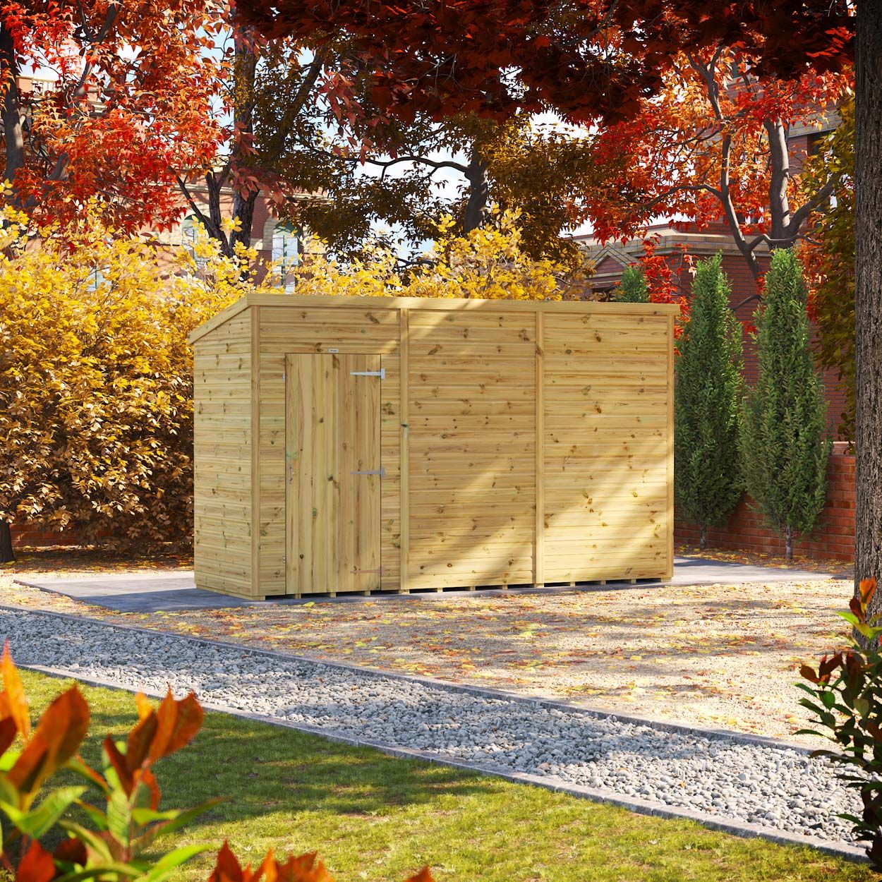Powersheds Prem Pent GDN Shed 12ftx4ft Wndless