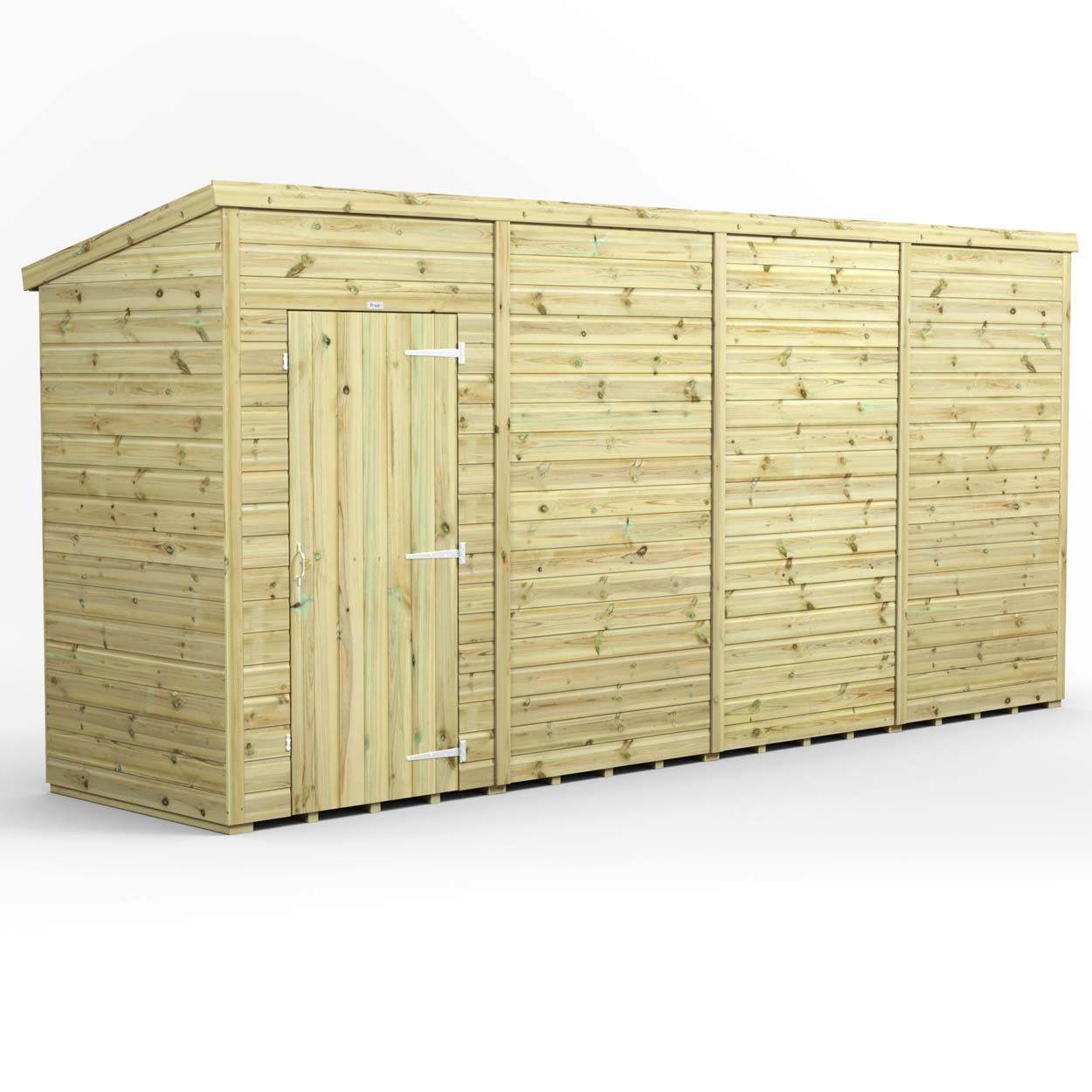 Powersheds Prem Pent GDN Shed 16ftx4ft Wndless