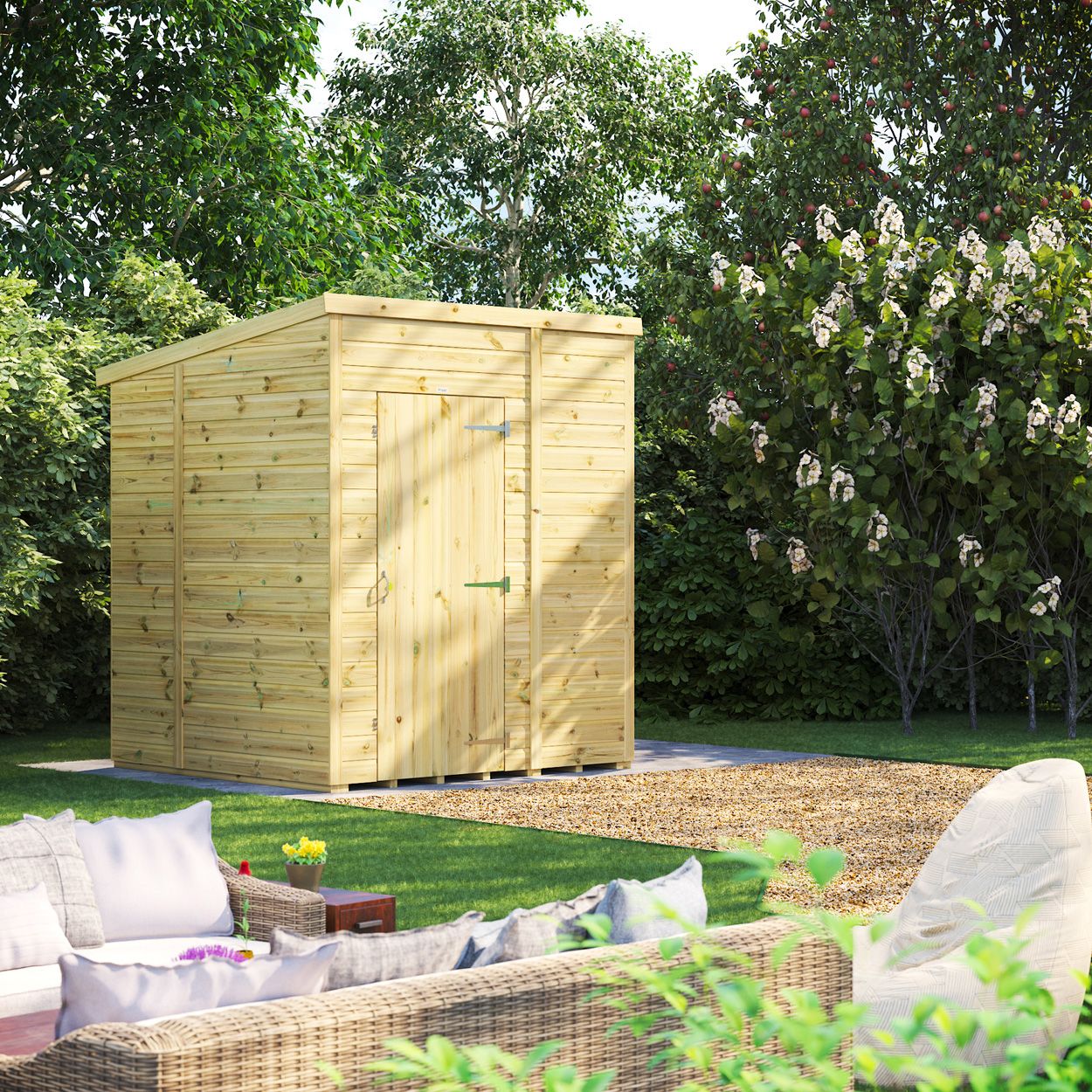 Powersheds Prem Pent GDN Shed 6ftx6ft Wndless