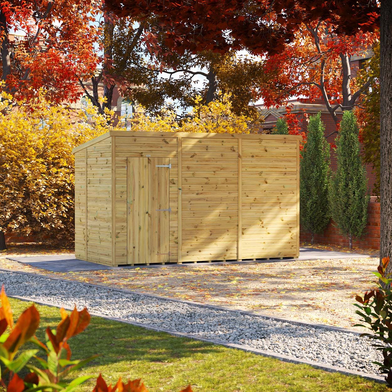 Powersheds Prem Pent GDN Shed 12ftx6ft Wndless