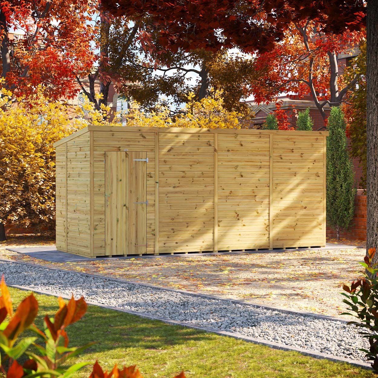 Powersheds Prem Pent GDN Shed 16ftx6ft Wndless