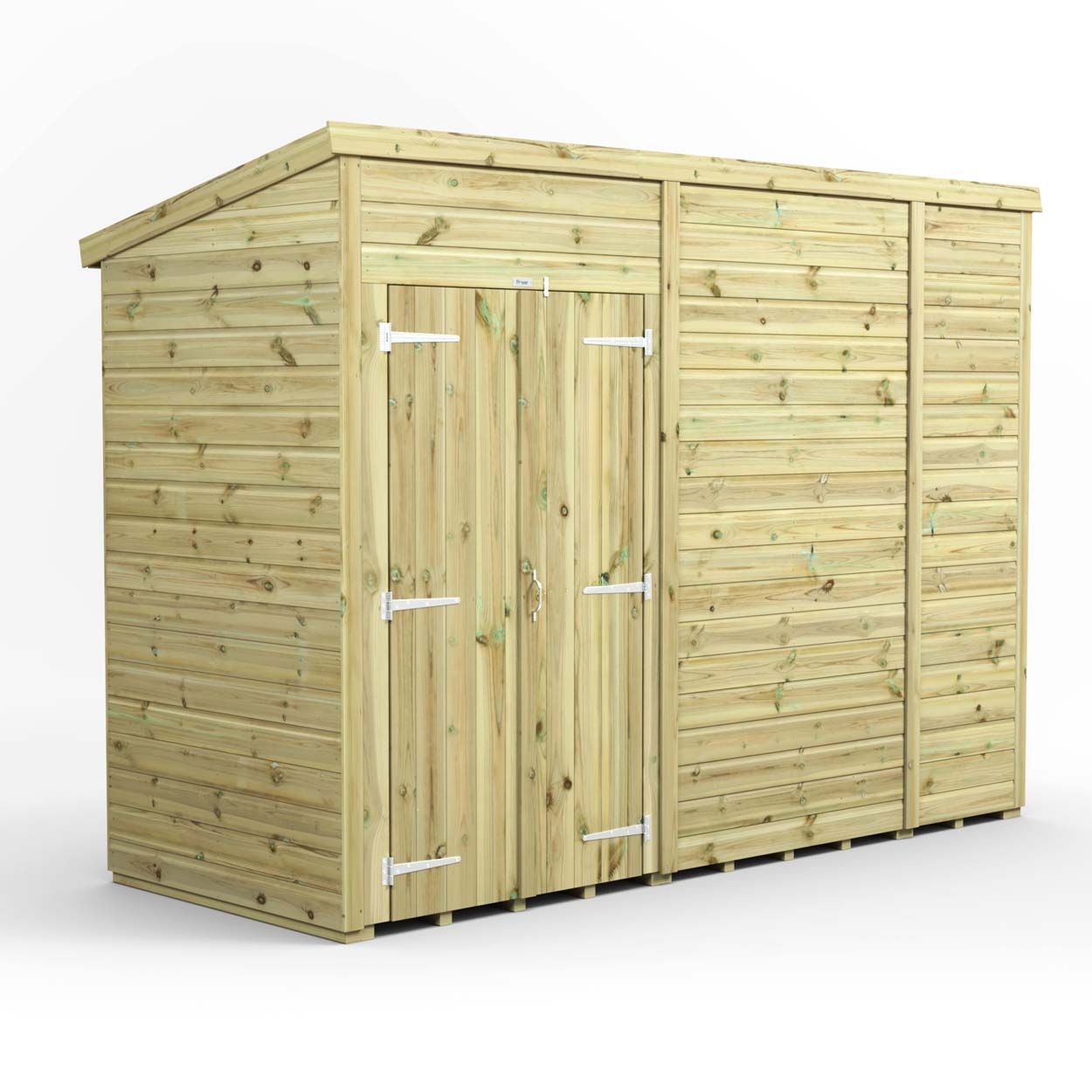Powersheds Prem Pent GDN Shed 10ftx4ft Wndless DD
