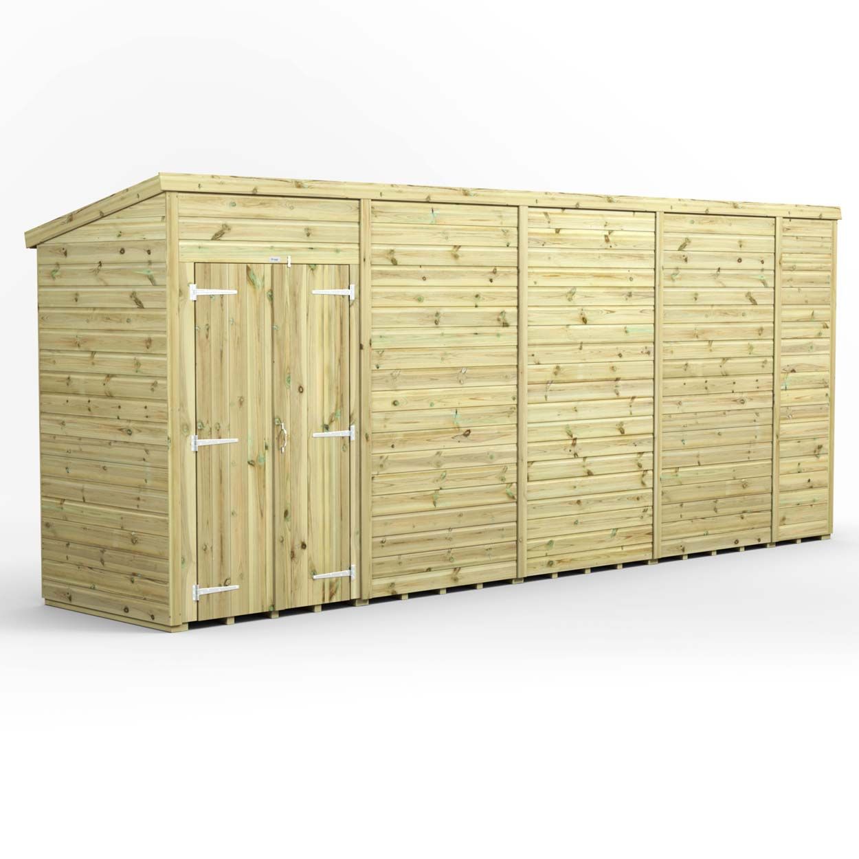 Powersheds Prem Pent GDN Shed 18ftx4ft Wndless DD