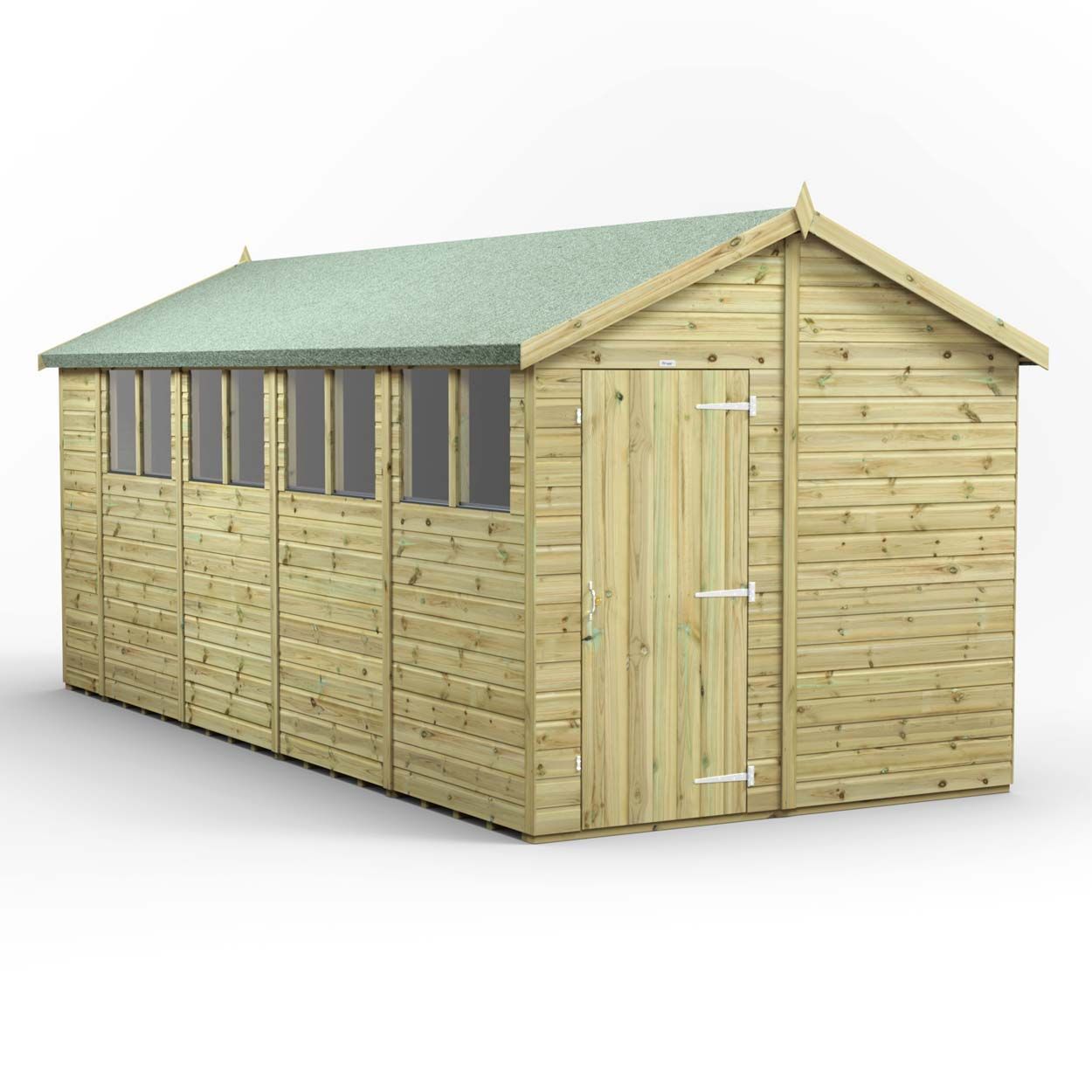 Powersheds Prem Apex GDN Shed 18ftx8ft
