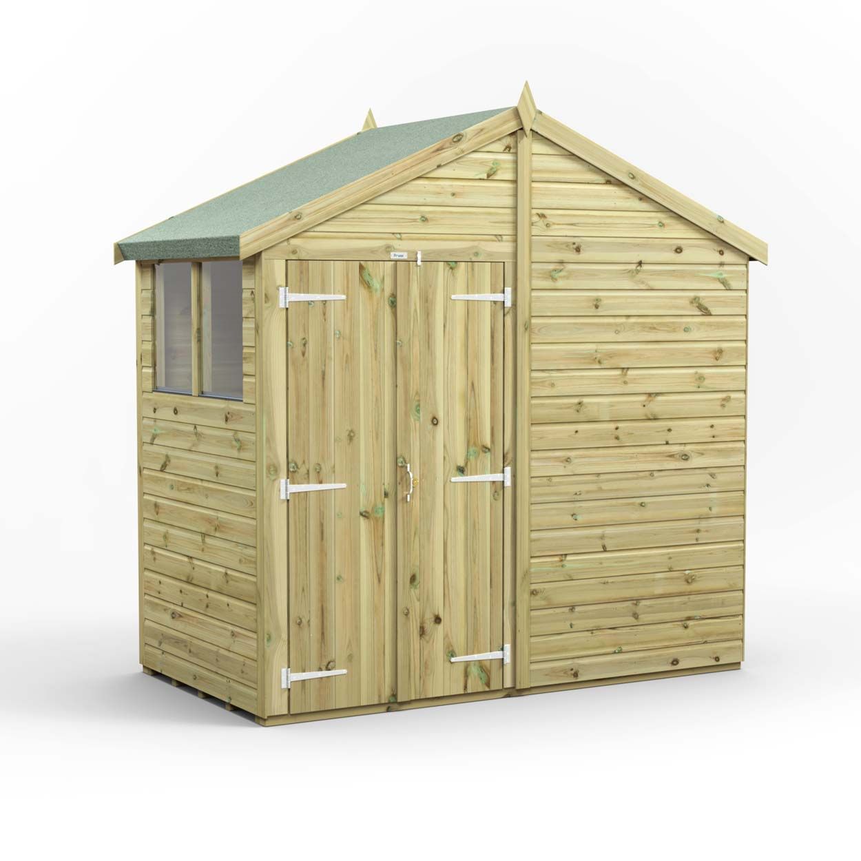 Powersheds Prem Apex GDN Shed 4ftx8ft DD