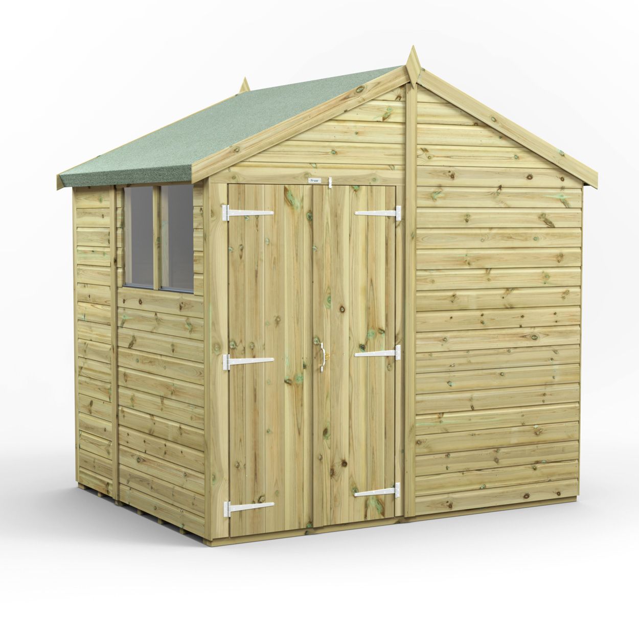 Powersheds Prem Apex GDN Shed 6ftx8ft DD