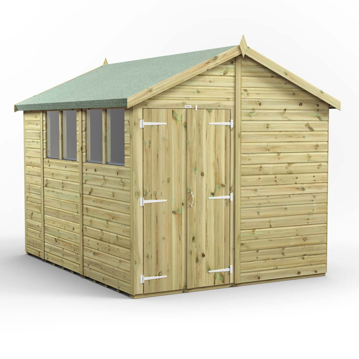 Powersheds Prem Apex GDN Shed 10ftx8ft DD