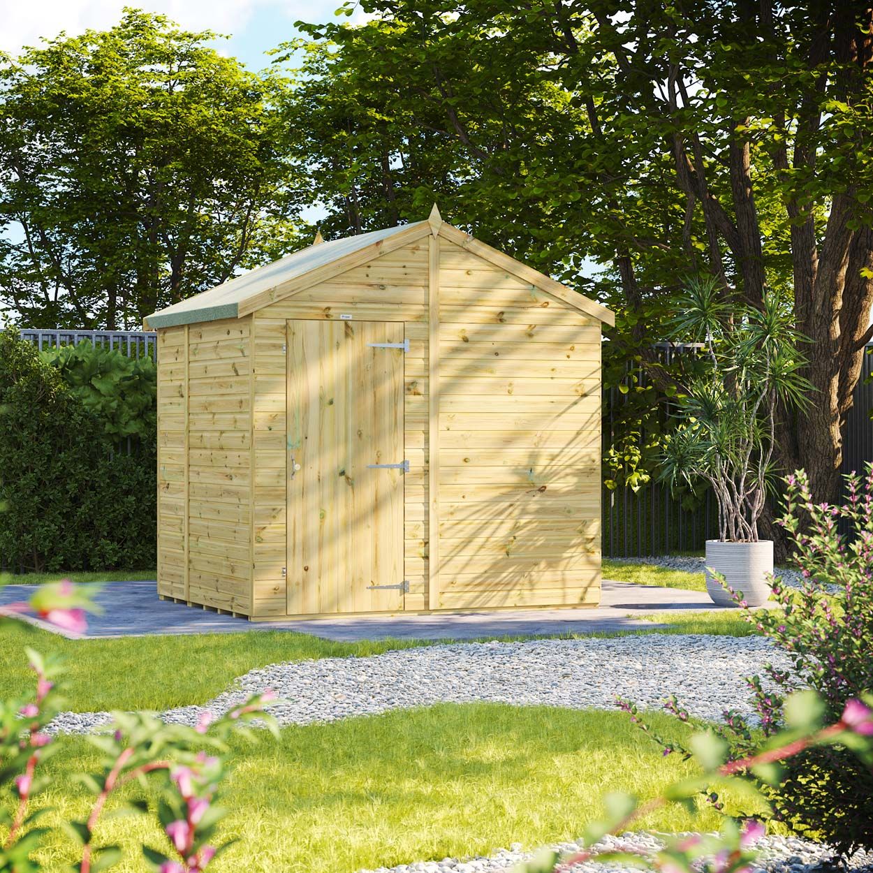 Powersheds Prem Apex GDN Shed 6ftx8ft Wndless