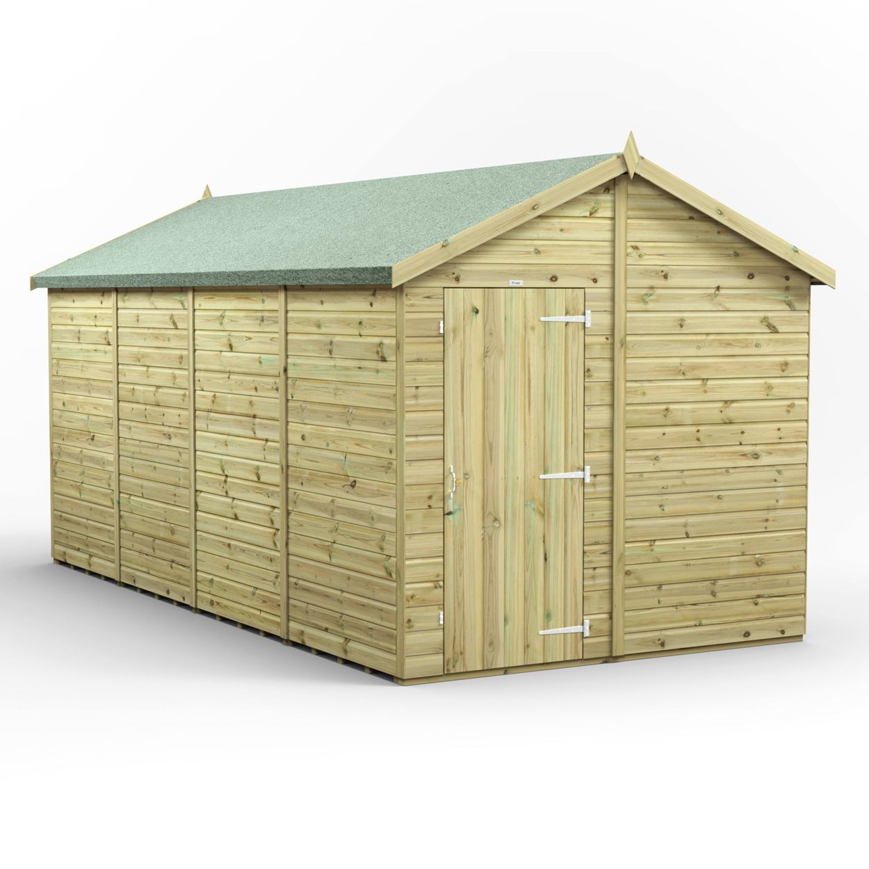 Powersheds Prem Apex GDN Shed 16ftx8ft Wndless