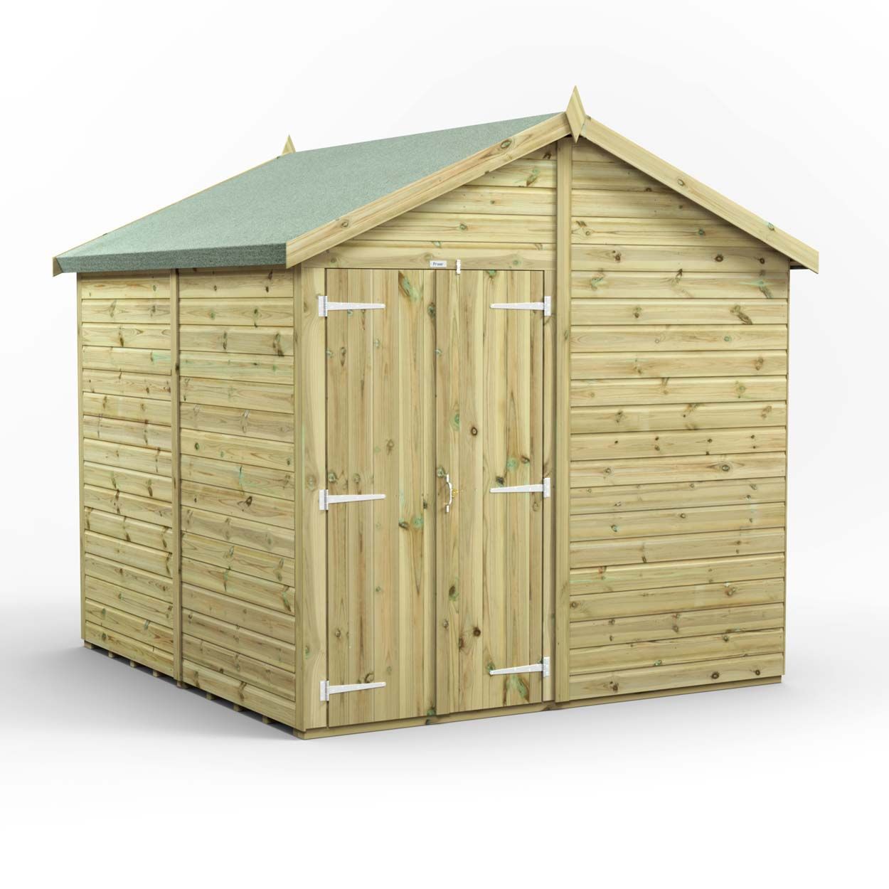 Powersheds Prem Apex GDN Shed 8ftx8ft Wndless DD