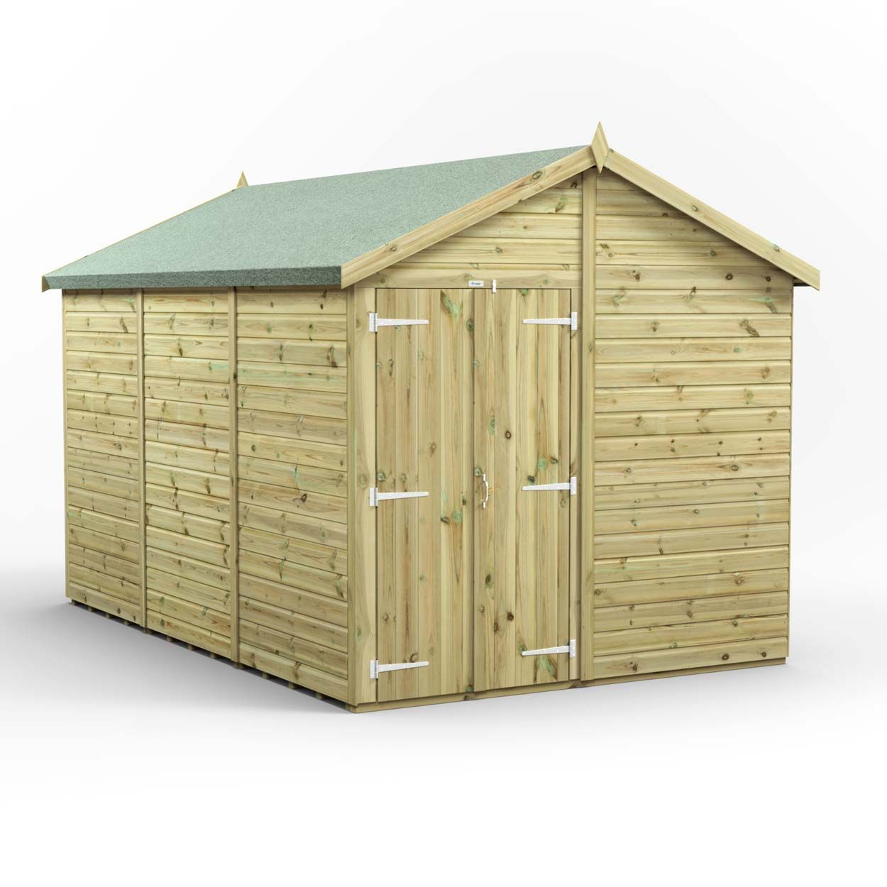 Powersheds Prem Apex GDN Shed 12ftx8ft Wndless DD