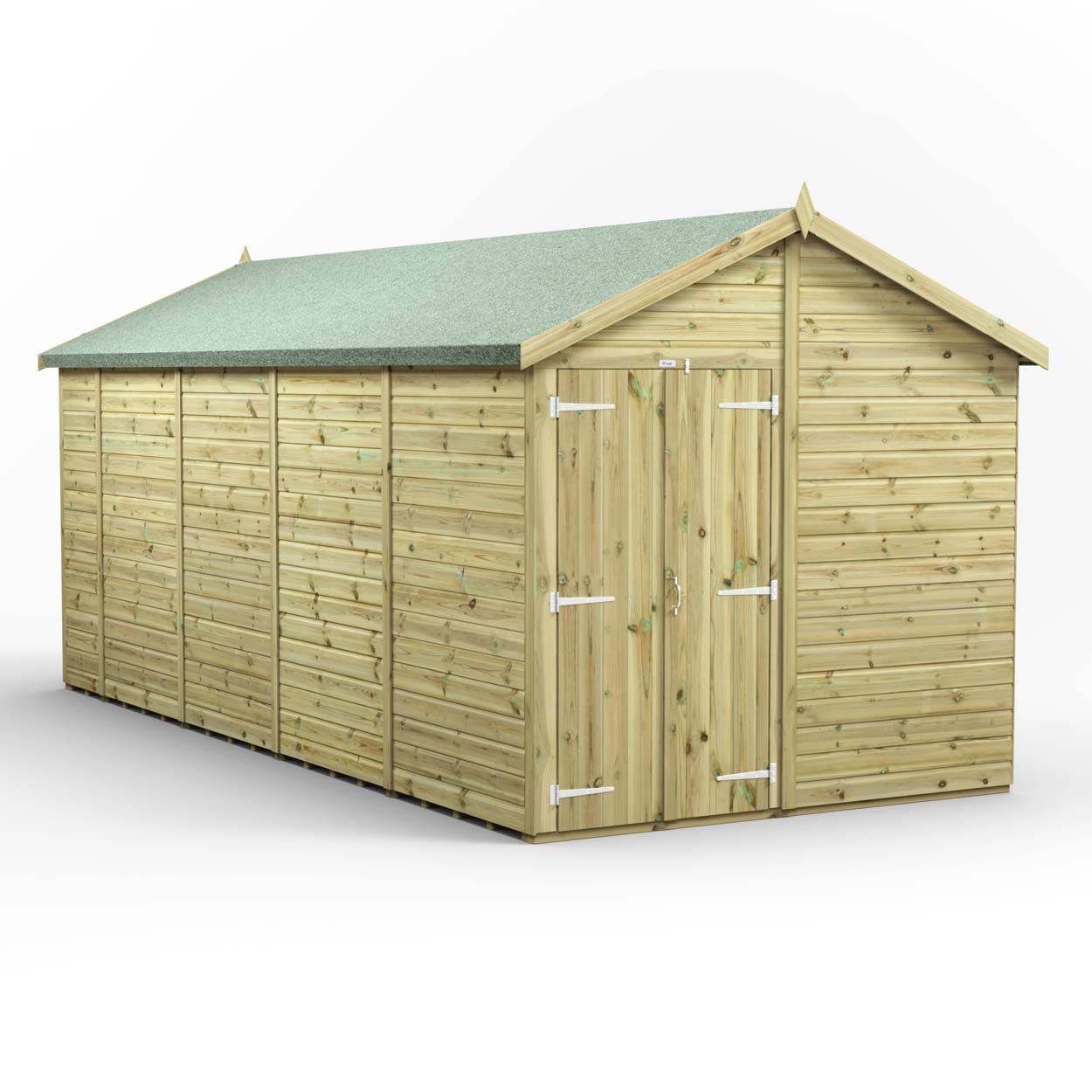 Powersheds Prem Apex GDN Shed 18ftx8ft Wndless DD