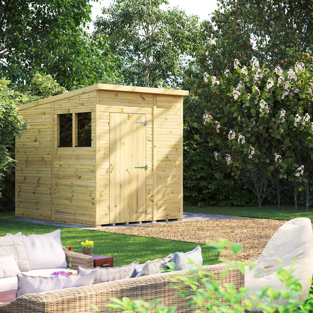 Powersheds Prem Pent GDN Shed 6ftx8ft
