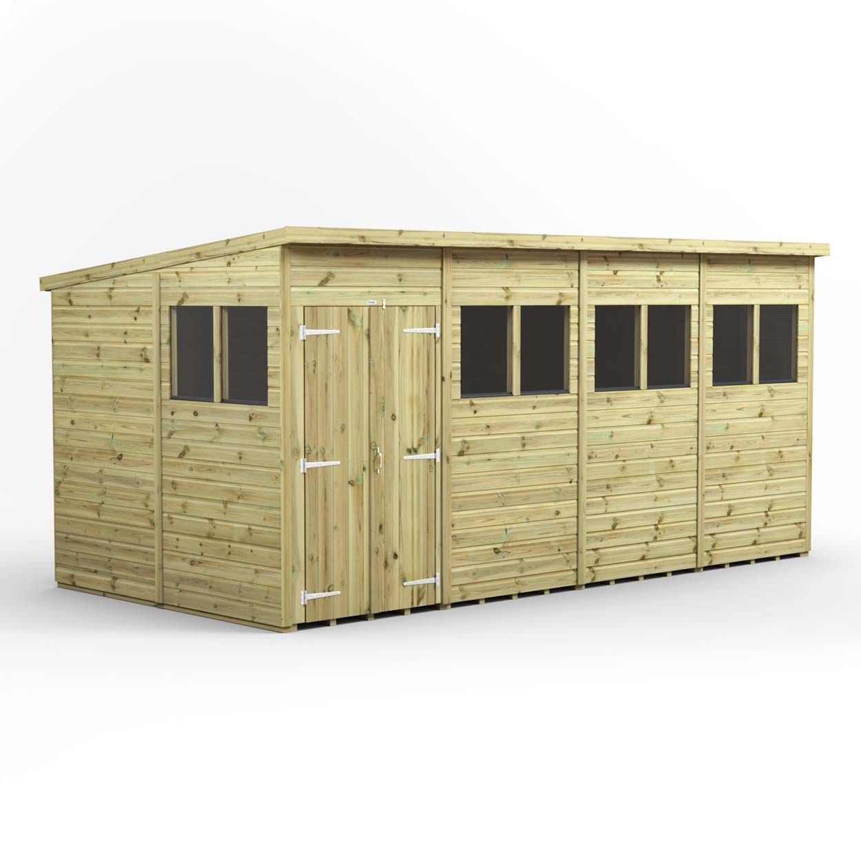Powersheds Prem Pent GDN Shed 16ftx8ft DD